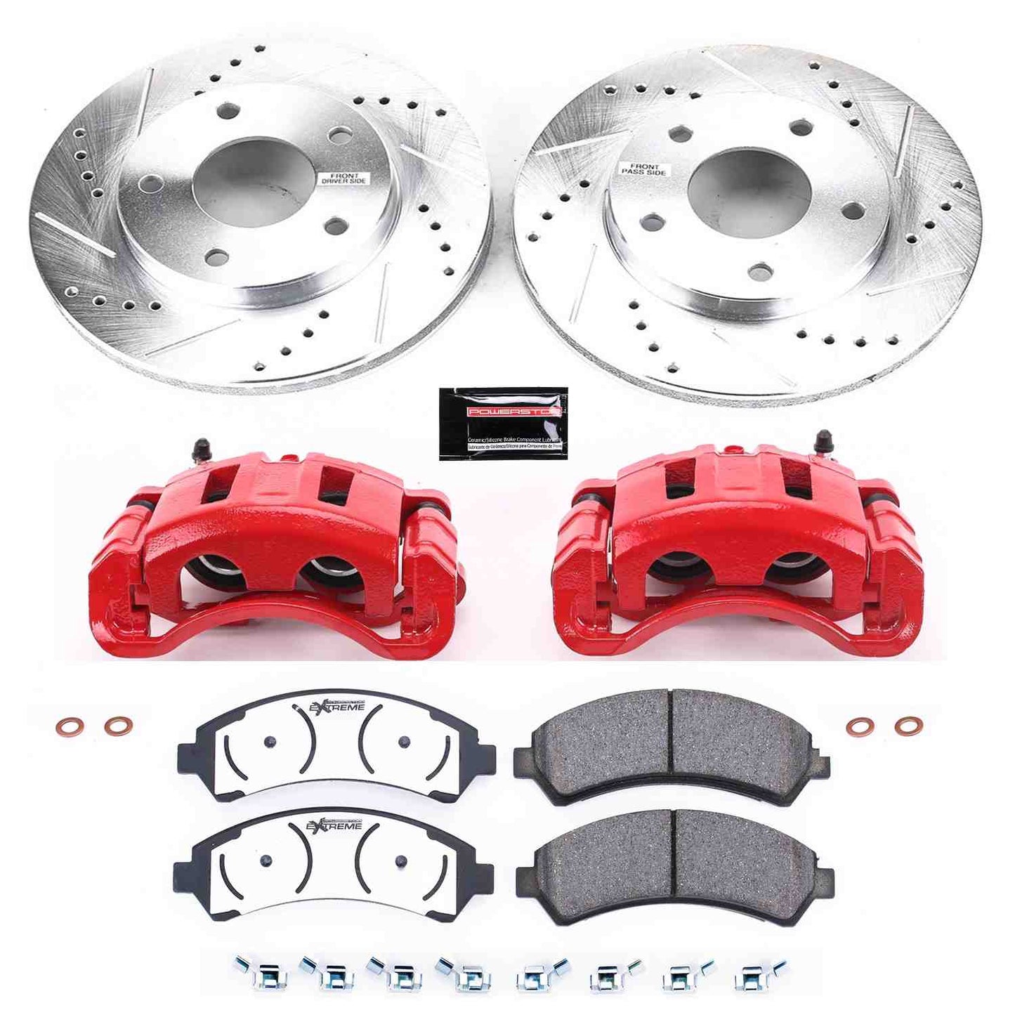 PowerStop Power Stop 97-05 Chevrolet Blazer Front Z36 Truck & Tow Brake Kit w/Calipers KC2004-36