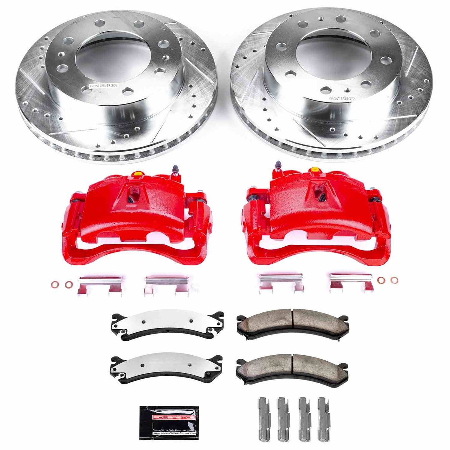 PowerStop Power Stop 03-19 Chevrolet Express 3500 Front Z36 Truck & Tow Brake Kit w/Calipers KC2071A-36