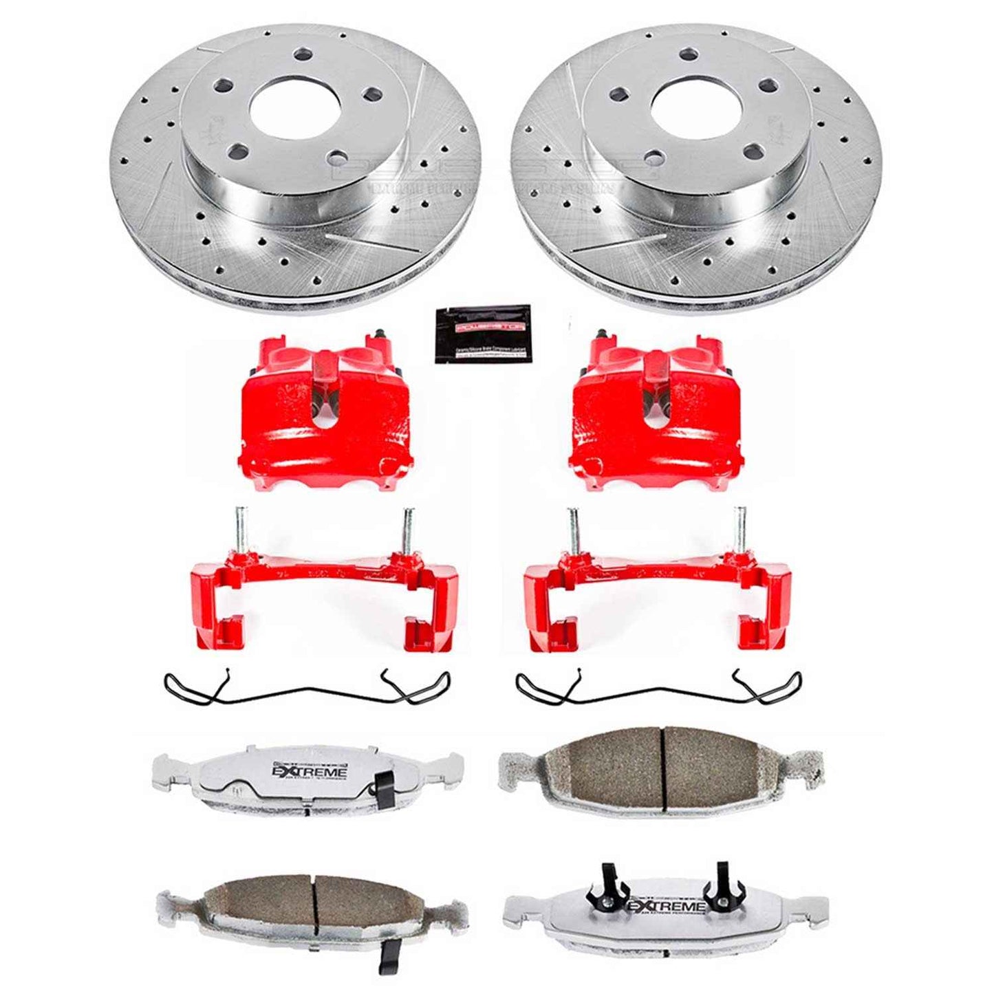 PowerStop Power Stop 99-02 Jeep Grand Cherokee Front Z26 Street Warrior Brake Kit w/Calipers KC2147-26