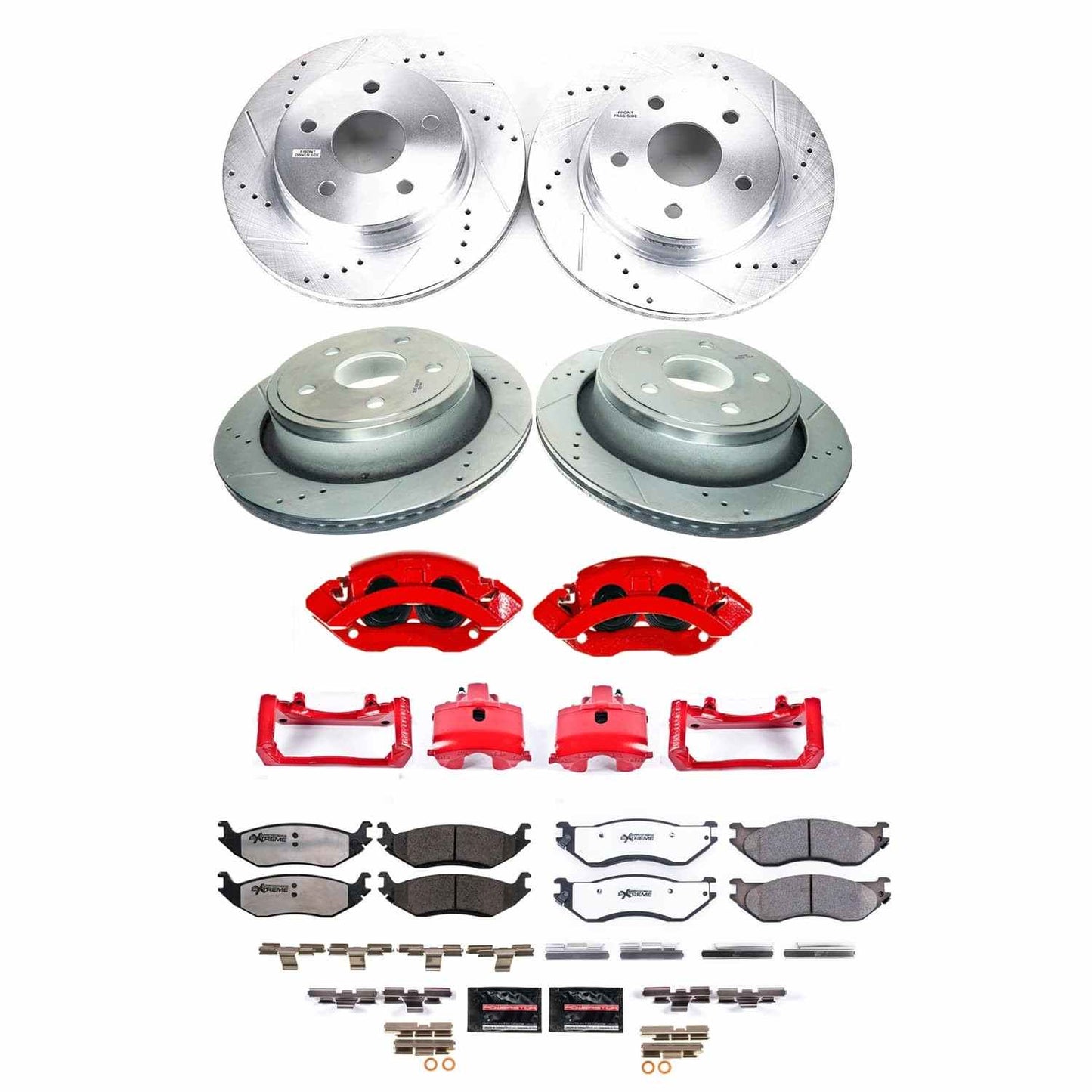 PowerStop Power Stop 04-06 Dodge Durango Front and Rear Z36 Truck & Tow Kit w/Cals KC2166A-36