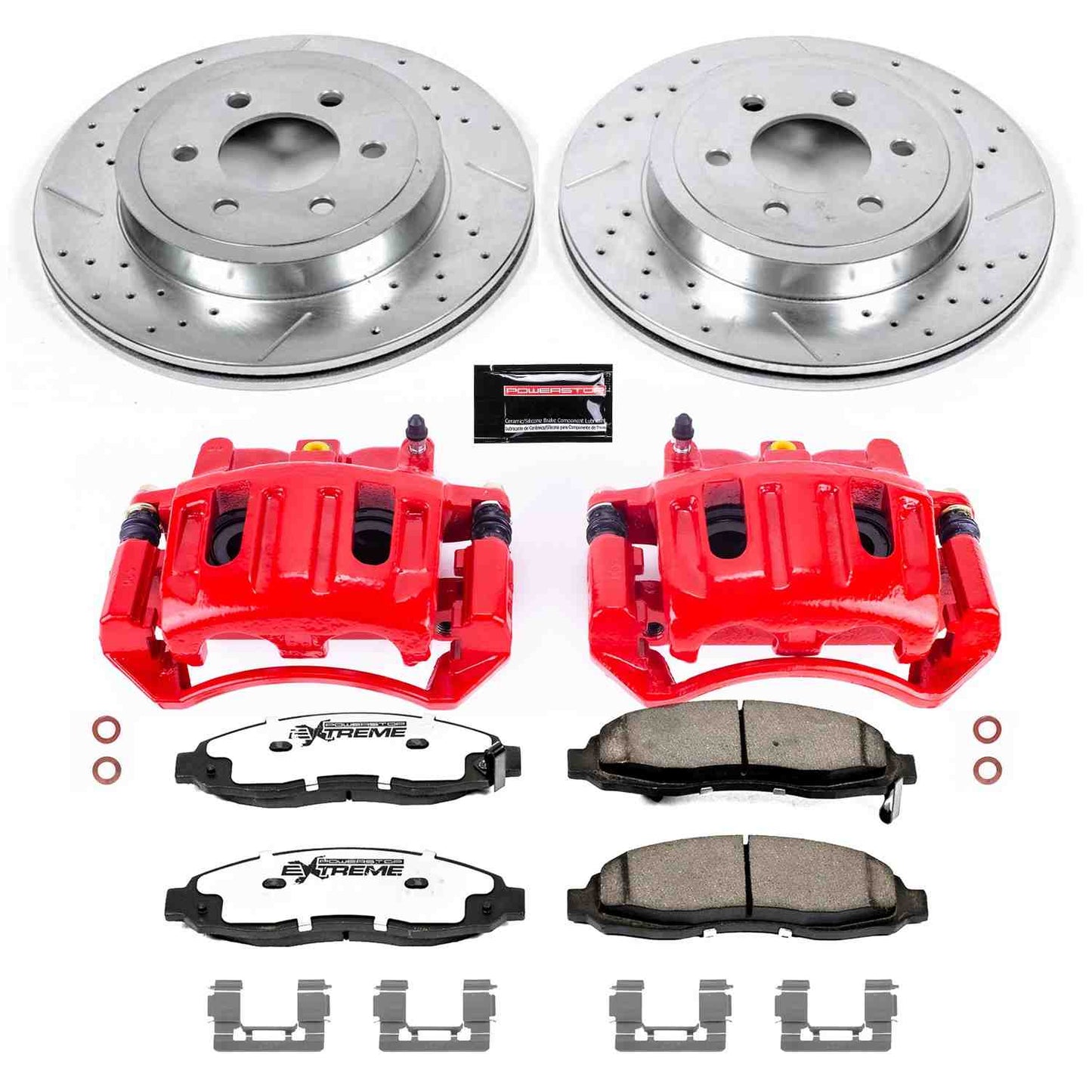 PowerStop Power Stop 03-04 Dodge Dakota Front Z36 Truck & Tow Brake Kit w/Calipers KC2187-36