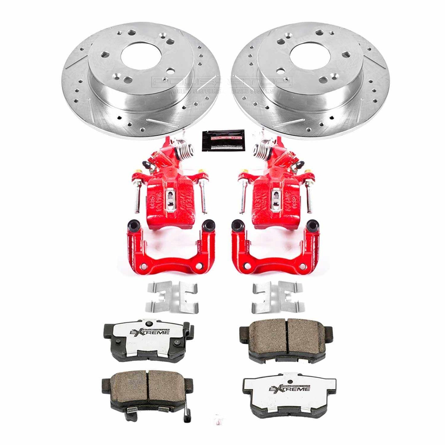 PowerStop Power Stop 98-02 Honda Accord Rear Z26 Street Warrior Brake Kit w/Calipers KC2270-26