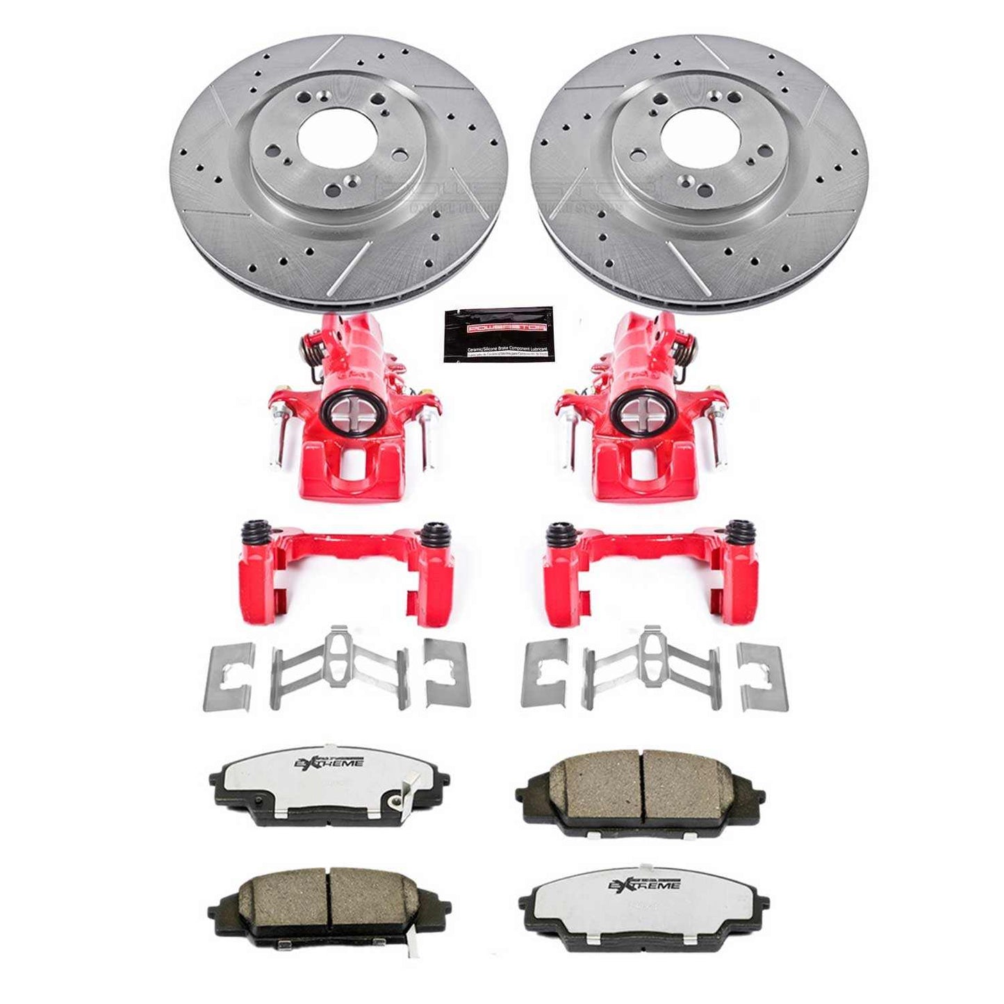 PowerStop Power Stop 00-09 Honda S2000 Front Z26 Street Warrior Brake Kit w/Calipers KC2276-26