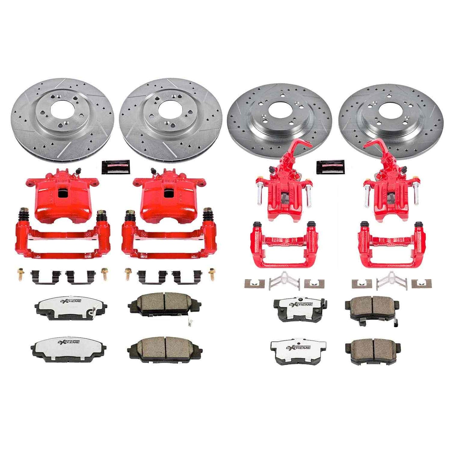 PowerStop Power Stop 00-09 Honda S2000 Z26 Street Kit w/ Calipers - Front and Rear KC2277-26