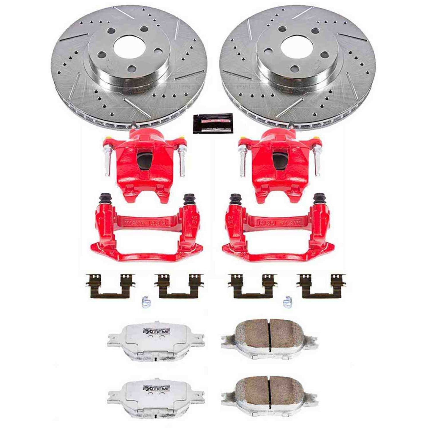 PowerStop Power Stop 00-02 Toyota Celica Front Z26 Street Warrior Brake Kit w/Calipers KC2313A-26