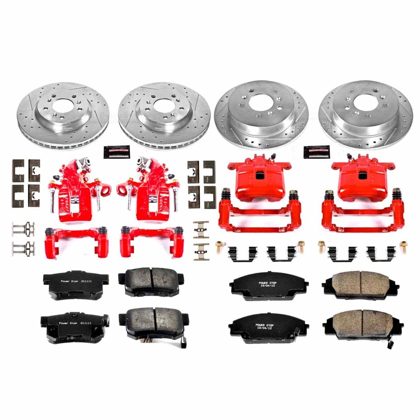 PowerStop Power Stop 06-11 Honda Civic Z23 Evolution Kit w/ Calipers - Front and Rear KC2440
