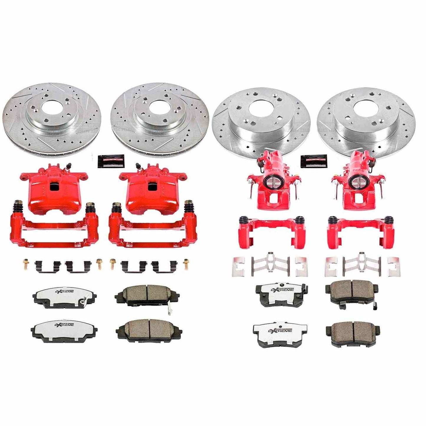 PowerStop Power Stop 02-06 Acura RSX Z26 Street Kit w/ Calipers - Front and Rear KC2441-26