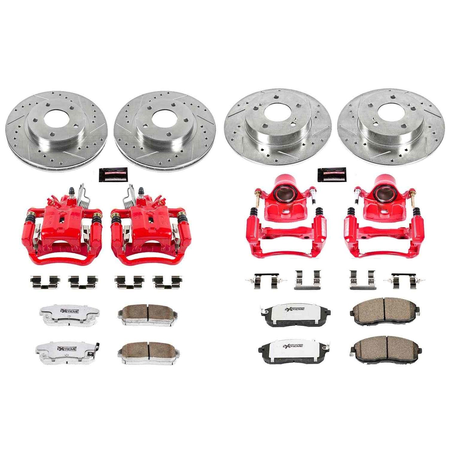 PowerStop Power Stop 2001 Nissan Maxima Z26 Street Kit w/ Calipers - Front and Rear KC2705-26