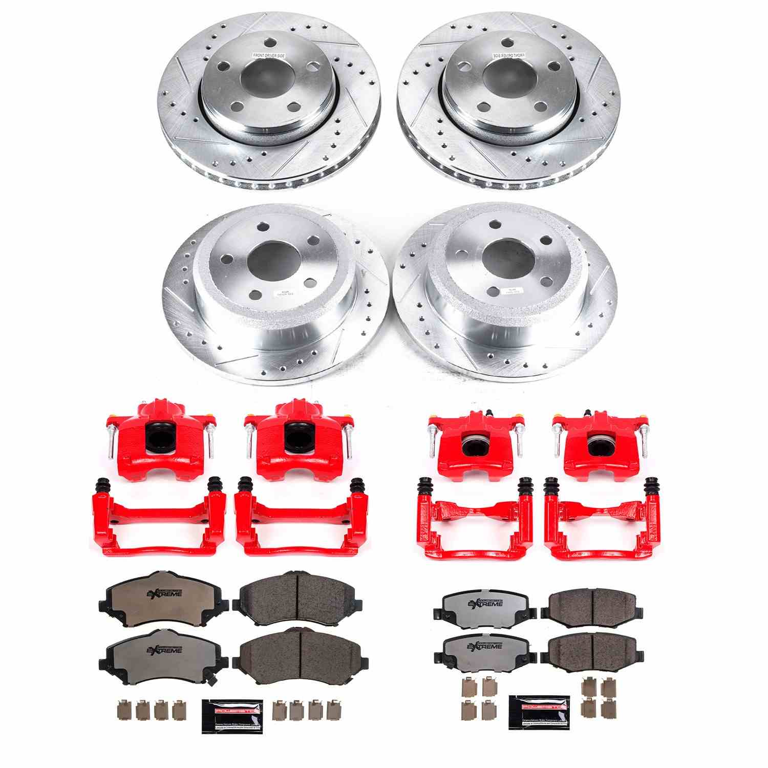 PowerStop Power Stop 07-17 Jeep Wrangler Z36 Truck and Tow Kit w/ Calipers - Front and Rear KC2798-36