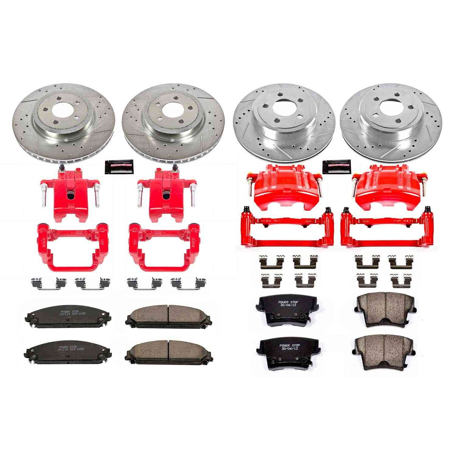 PowerStop Power Stop 12-19 Chrysler 300 Z23 Evolution Kit w/ Calipers - Front and Rear KC2853A