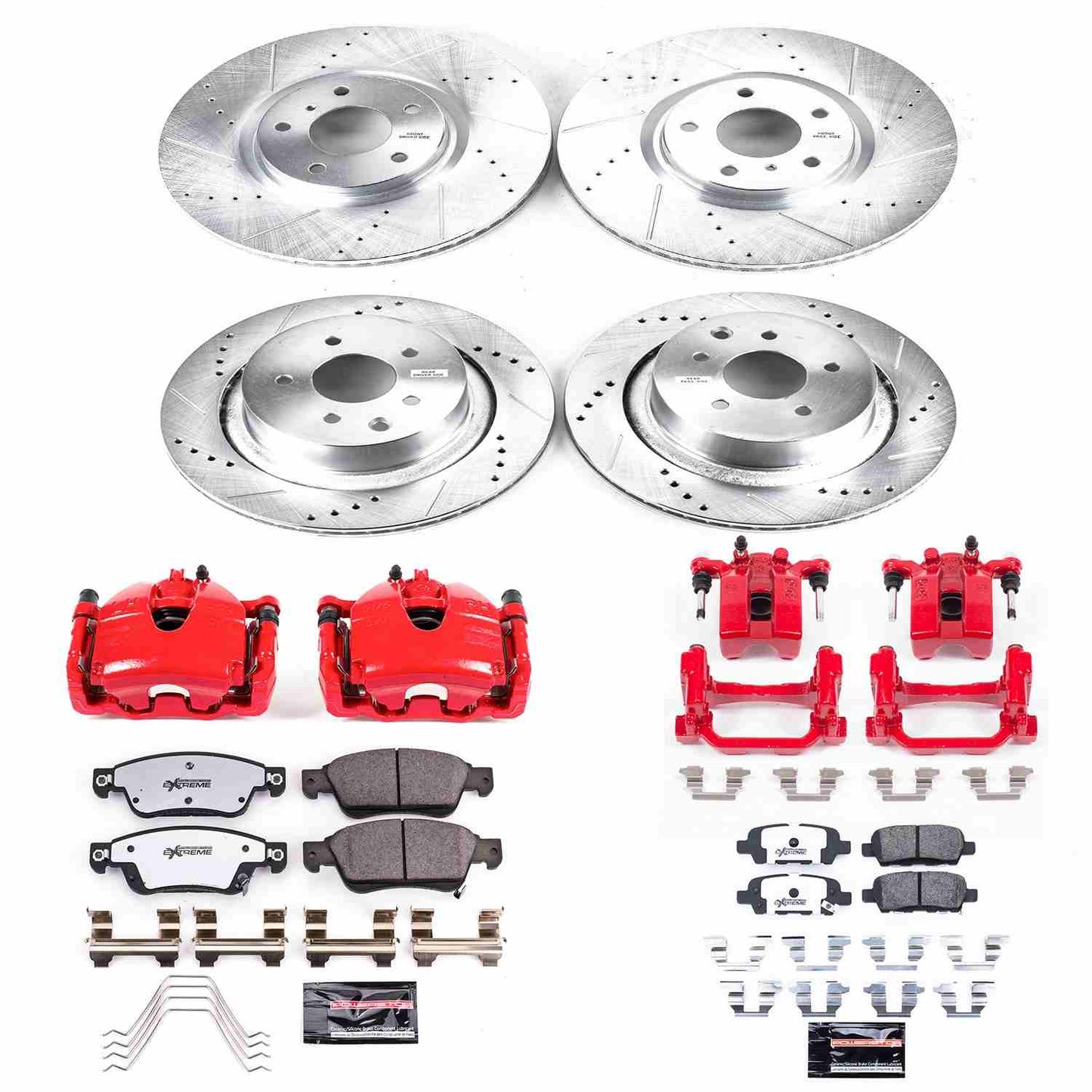 PowerStop Power Stop 07-08 Infiniti G35 Z26 Street Kit w/ Calipers - Front and Rear KC2862-26