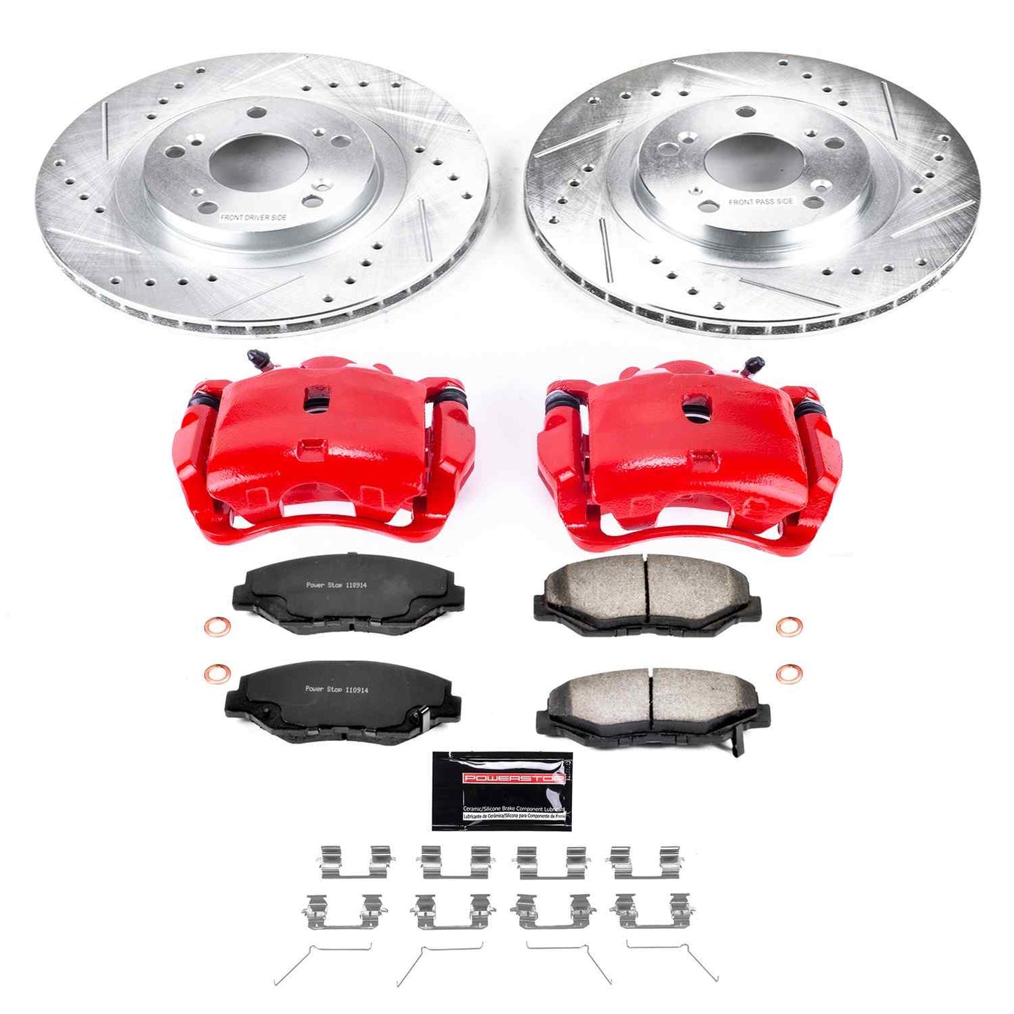 PowerStop Power Stop 12-15 Honda Civic Front Z36 Truck & Tow Brake Kit w/Calipers KC3055-36