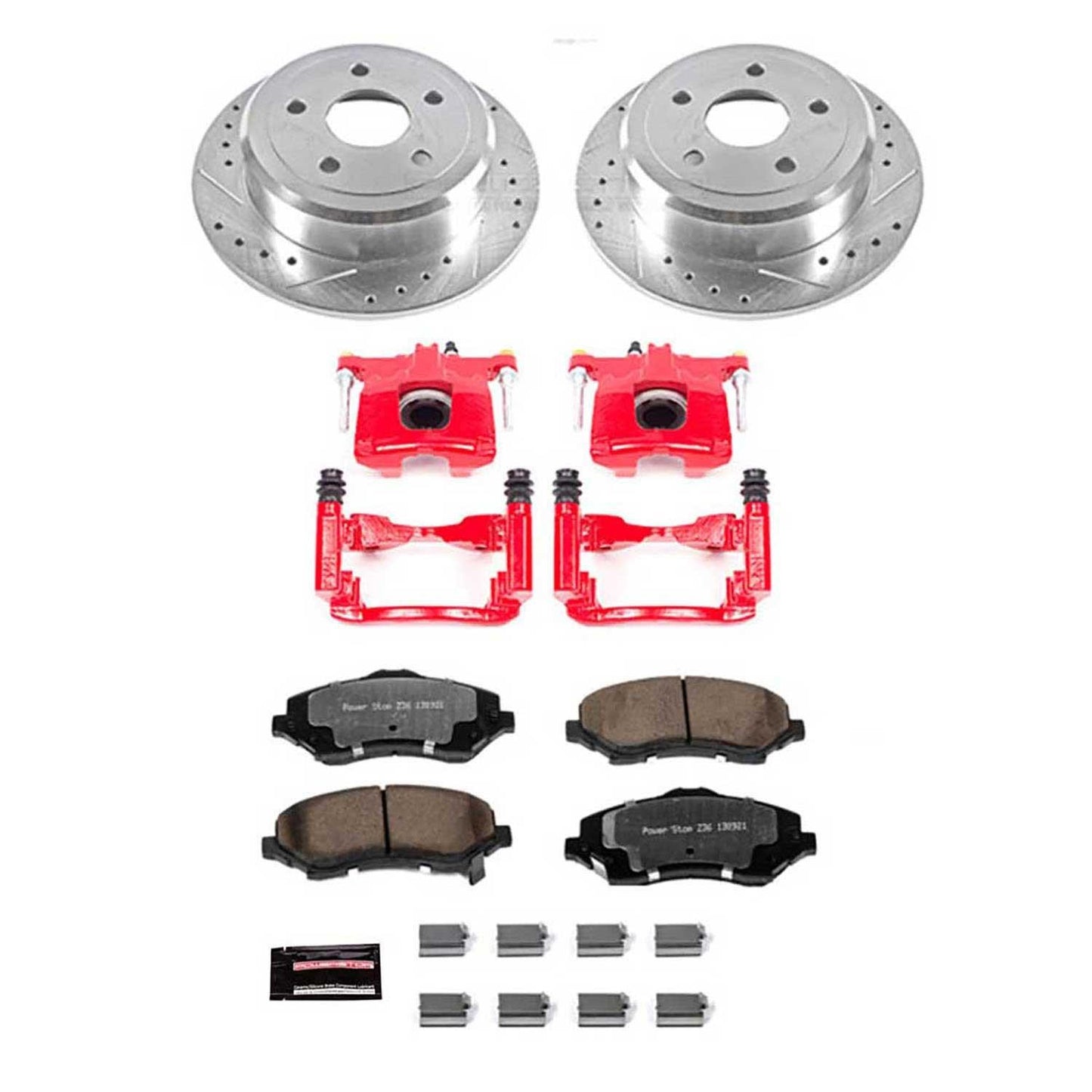 PowerStop Power Stop 07-17 Jeep Wrangler Rear Z36 Truck & Tow Brake Kit w/Calipers KC3090-36