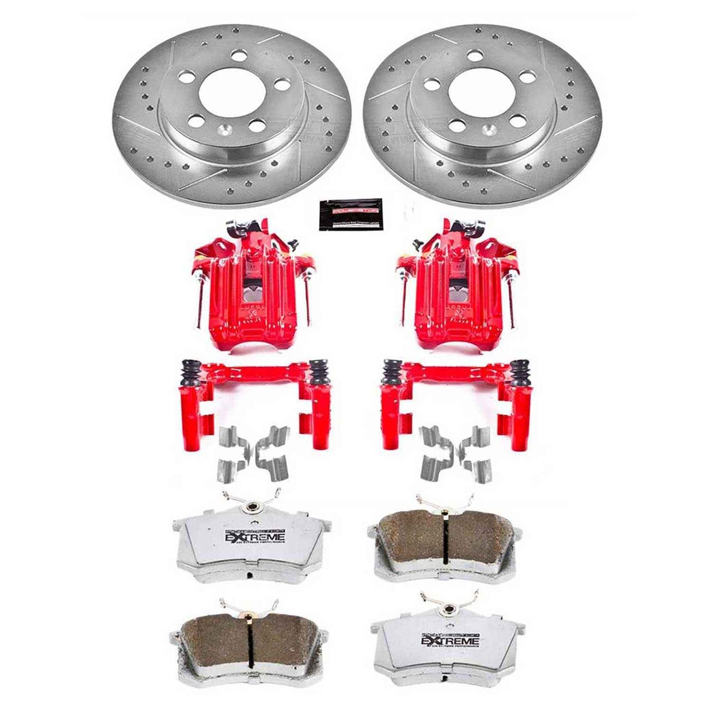 PowerStop Power Stop 00-06 Audi TT Quattro Rear Z26 Street Warrior Brake Kit w/Calipers KC3093-26