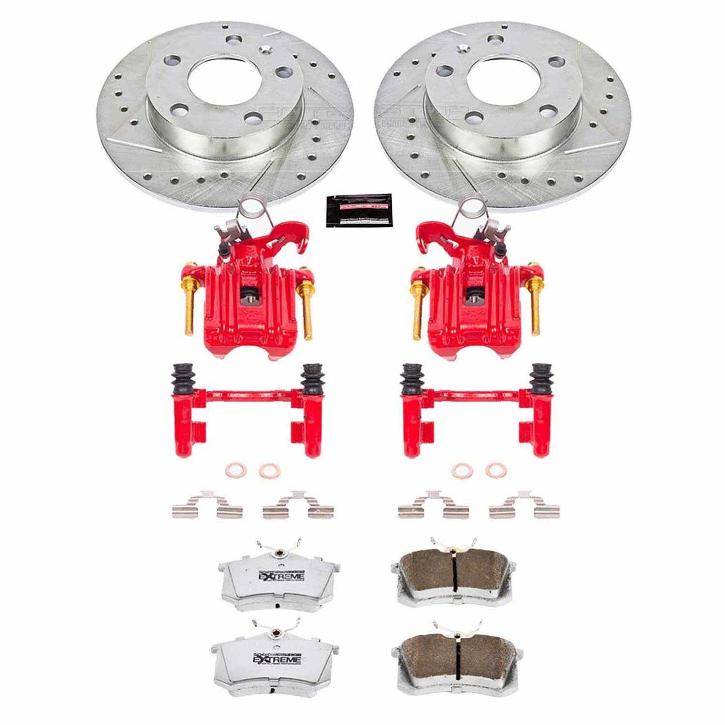 PowerStop Power Stop 02-06 Audi A4 Rear Z26 Street Warrior Brake Kit w/Calipers KC3129-26