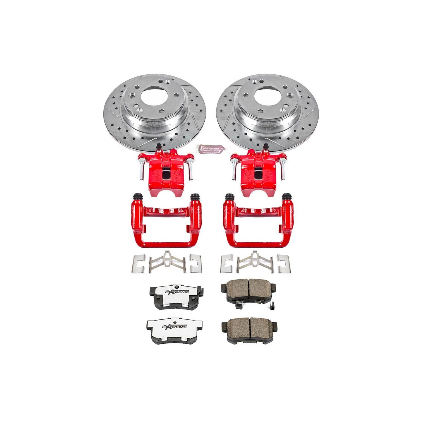 PowerStop Power Stop 99-01 Acura RL Rear Z26 Street Warrior Brake Kit w/Calipers KC3154-26