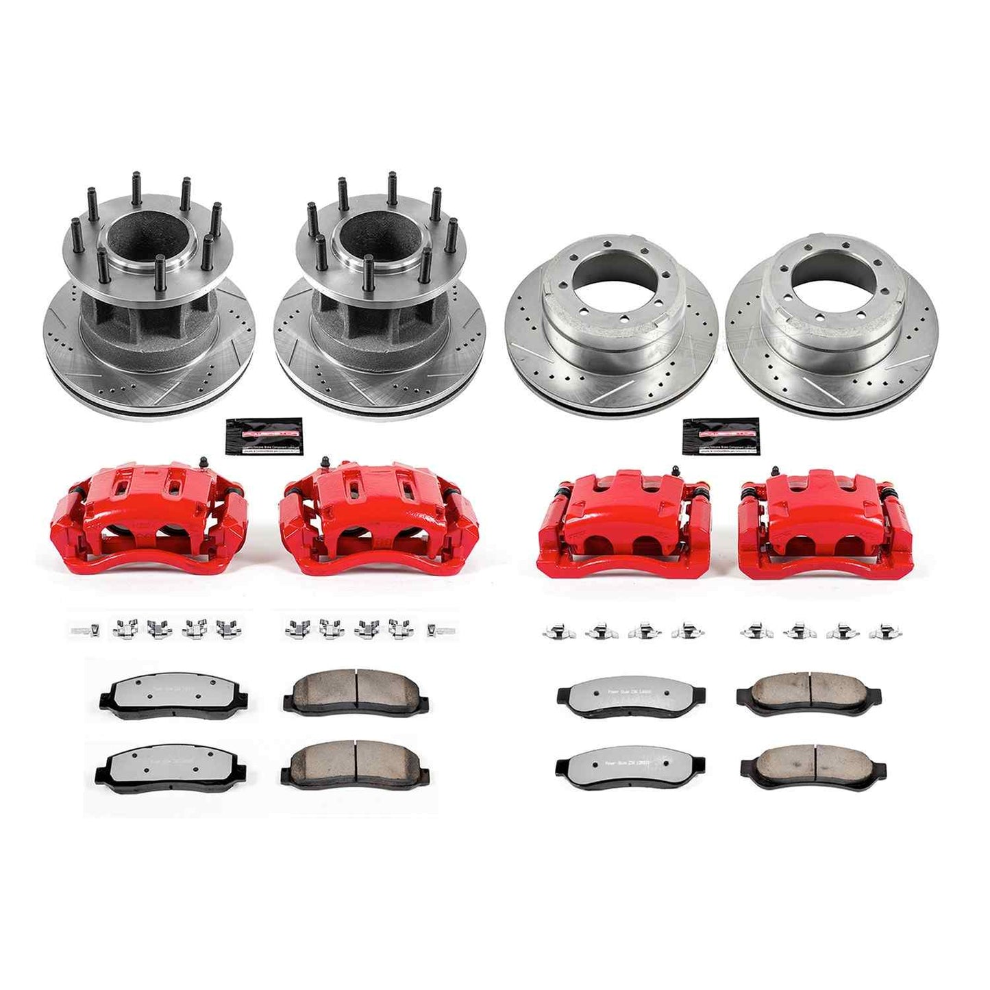PowerStop Power Stop 07-10 Ford F-350 Super Duty Z36 Truck and Tow Kit w/ Calipers - Front and Rear KC4032-36