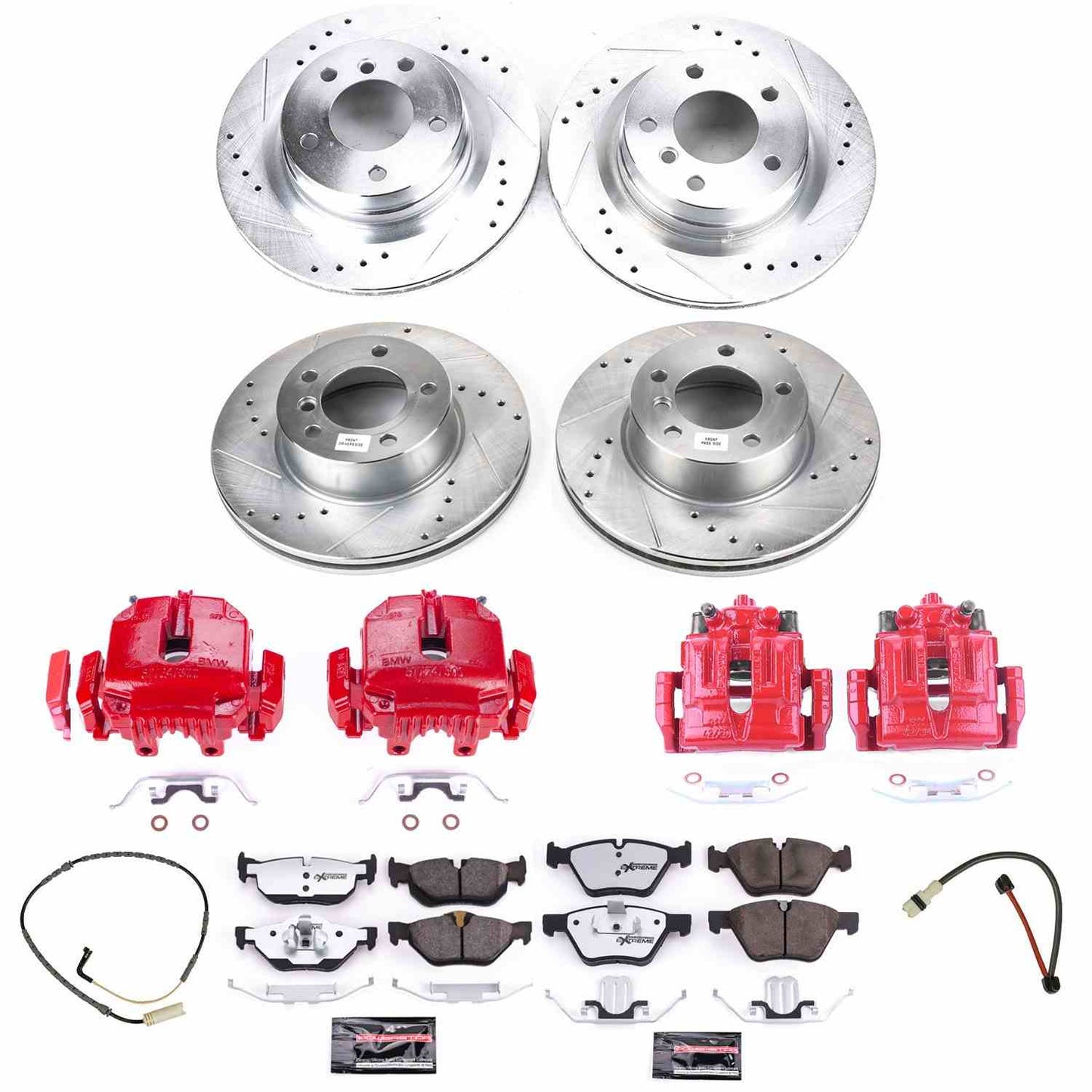 PowerStop Power Stop 2007 BMW 328i Z26 Street Kit w/ Calipers - Front and Rear KC4103-26