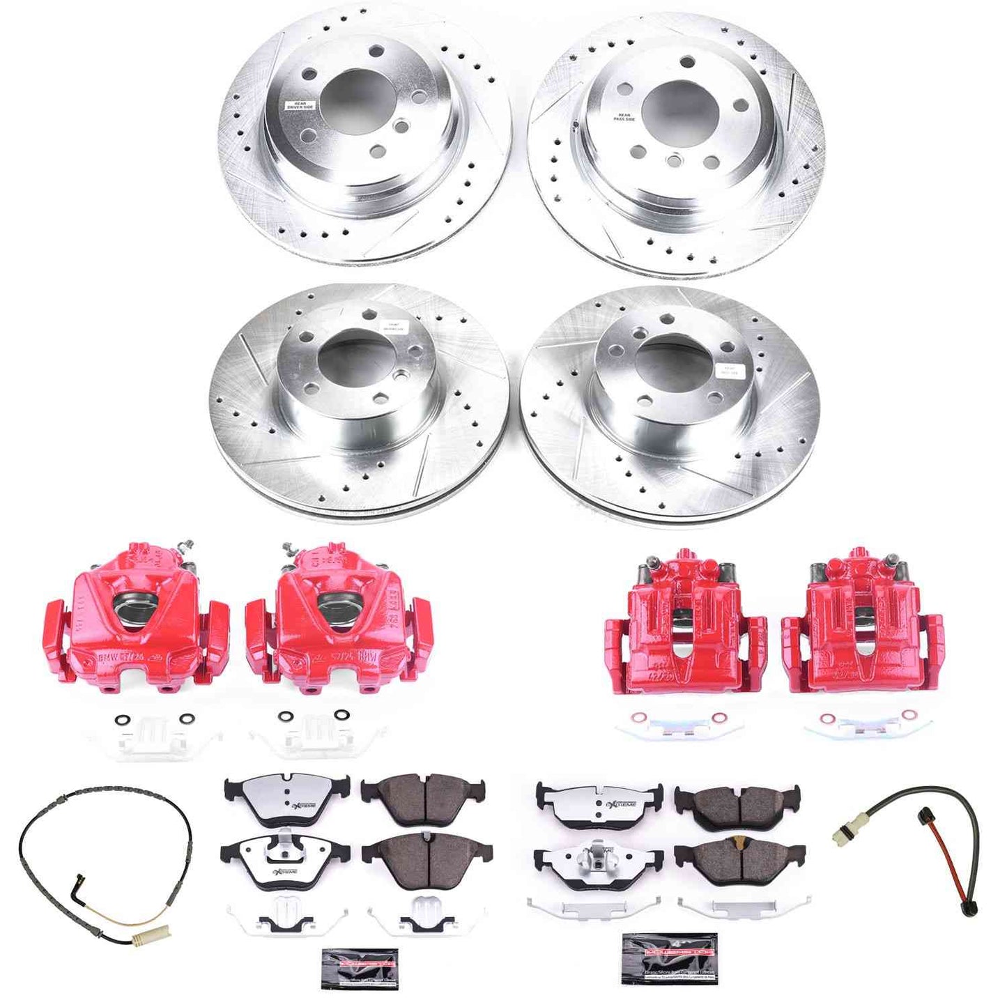 PowerStop Power Stop 08-10 BMW 328i Z26 Street Kit w/ Calipers - Front and Rear KC4104-26