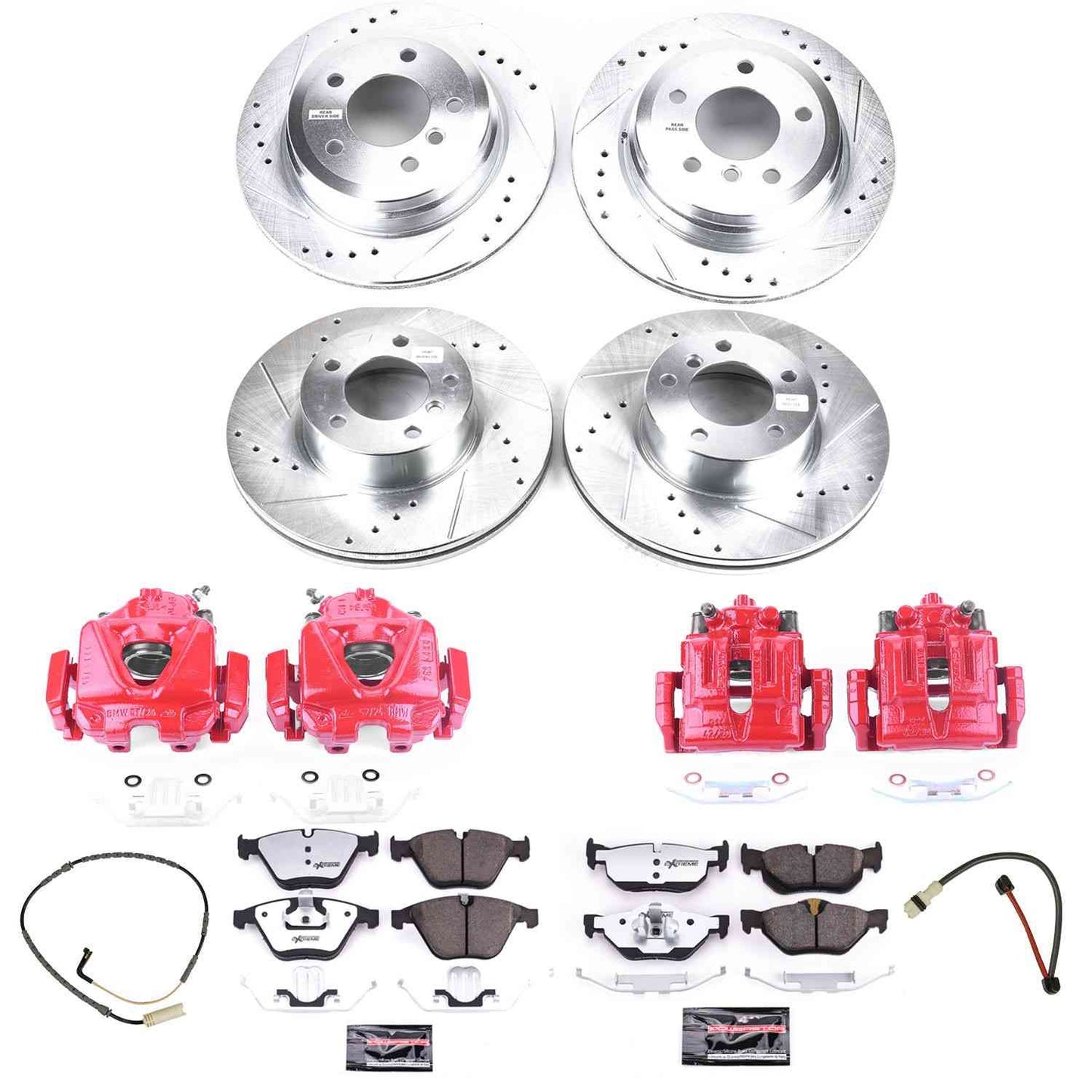 PowerStop Power Stop 09-10 BMW 328i xDrive Z26 Street Kit w/ Calipers - Front and Rear KC4105-26