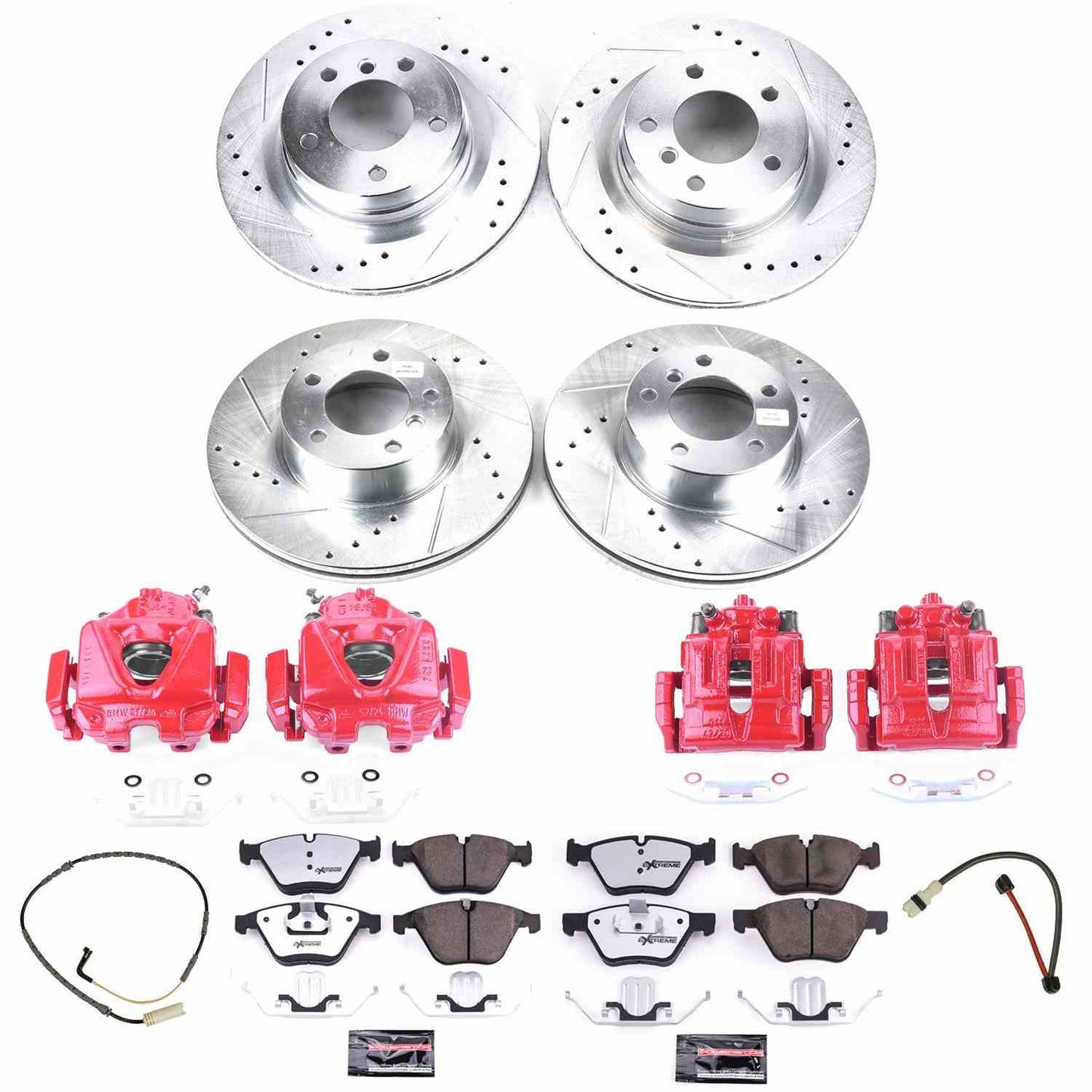 PowerStop Power Stop 08-10 BMW 328i Z26 Street Kit w/ Calipers - Front and Rear KC4107-26