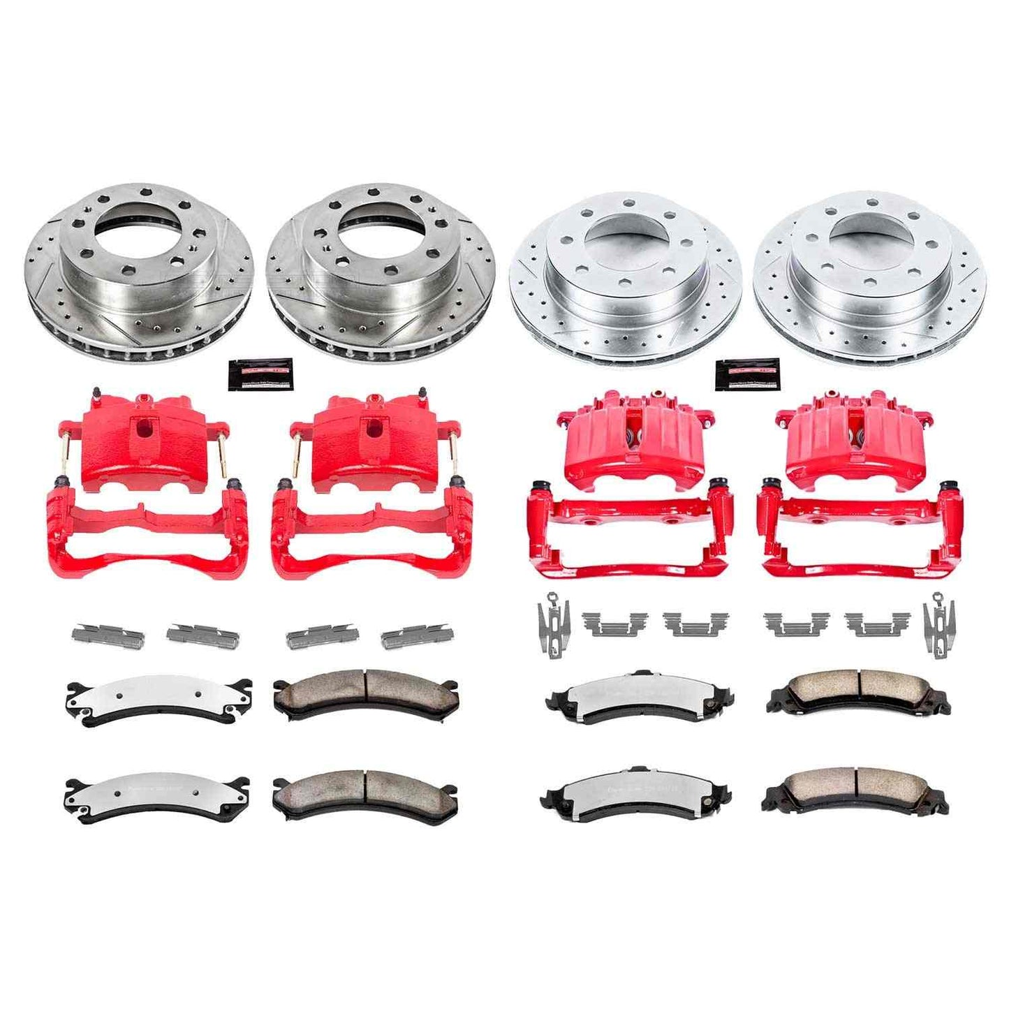 PowerStop Power Stop 2005 Chevrolet Silverado 1500 HD Z36 Truck and Tow Kit w/ Calipers - Front and Rear KC4454-36