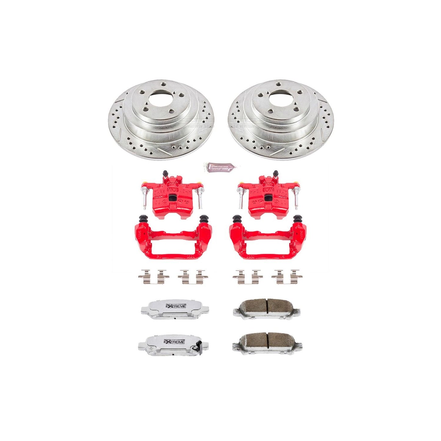 PowerStop Power Stop 98-03 Subaru Forester Rear Z26 Street Warrior Brake Kit w/Calipers KC449-26