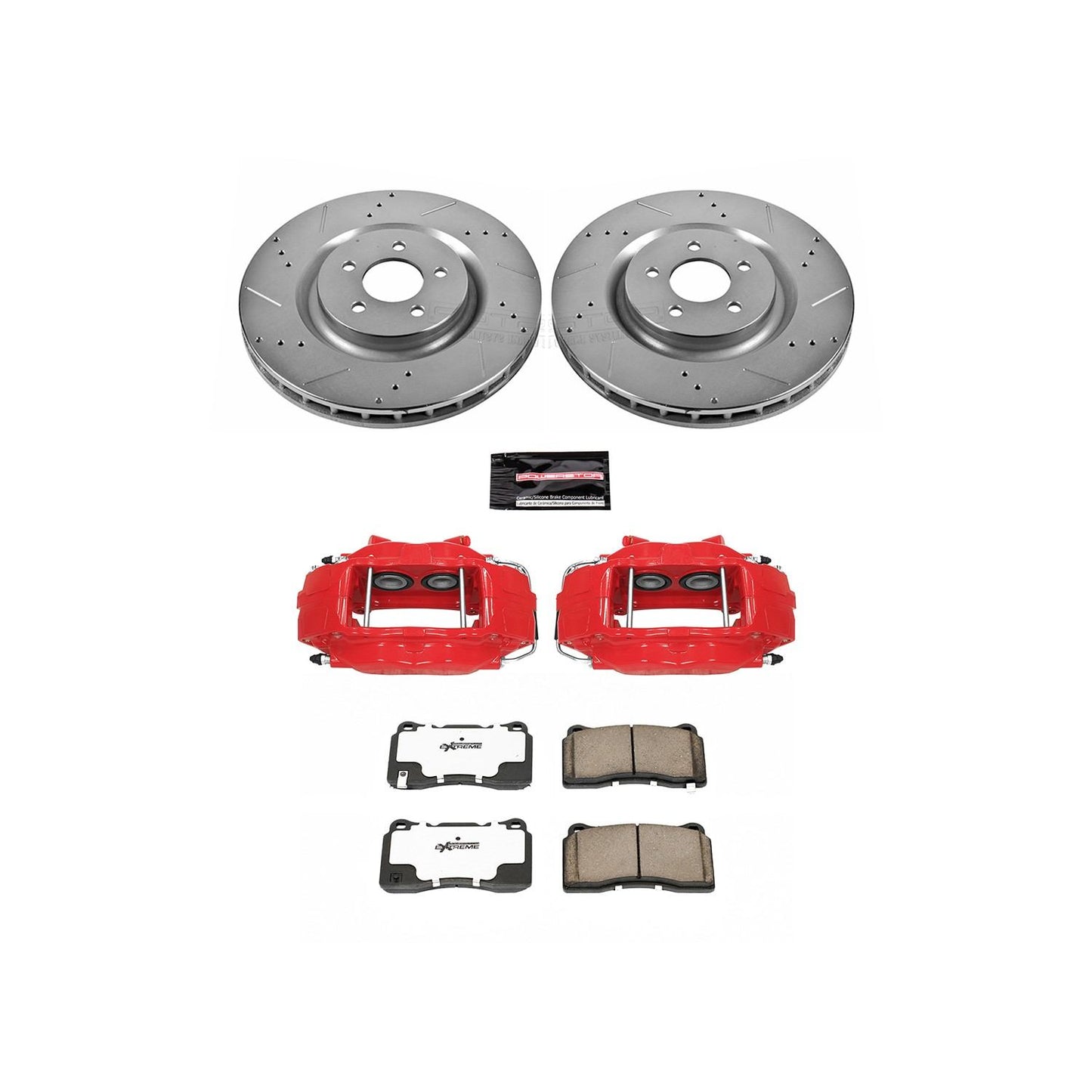 PowerStop Power Stop 07-14 Ford Mustang Front Z26 Street Warrior Brake Kit w/Calipers KC4547-26
