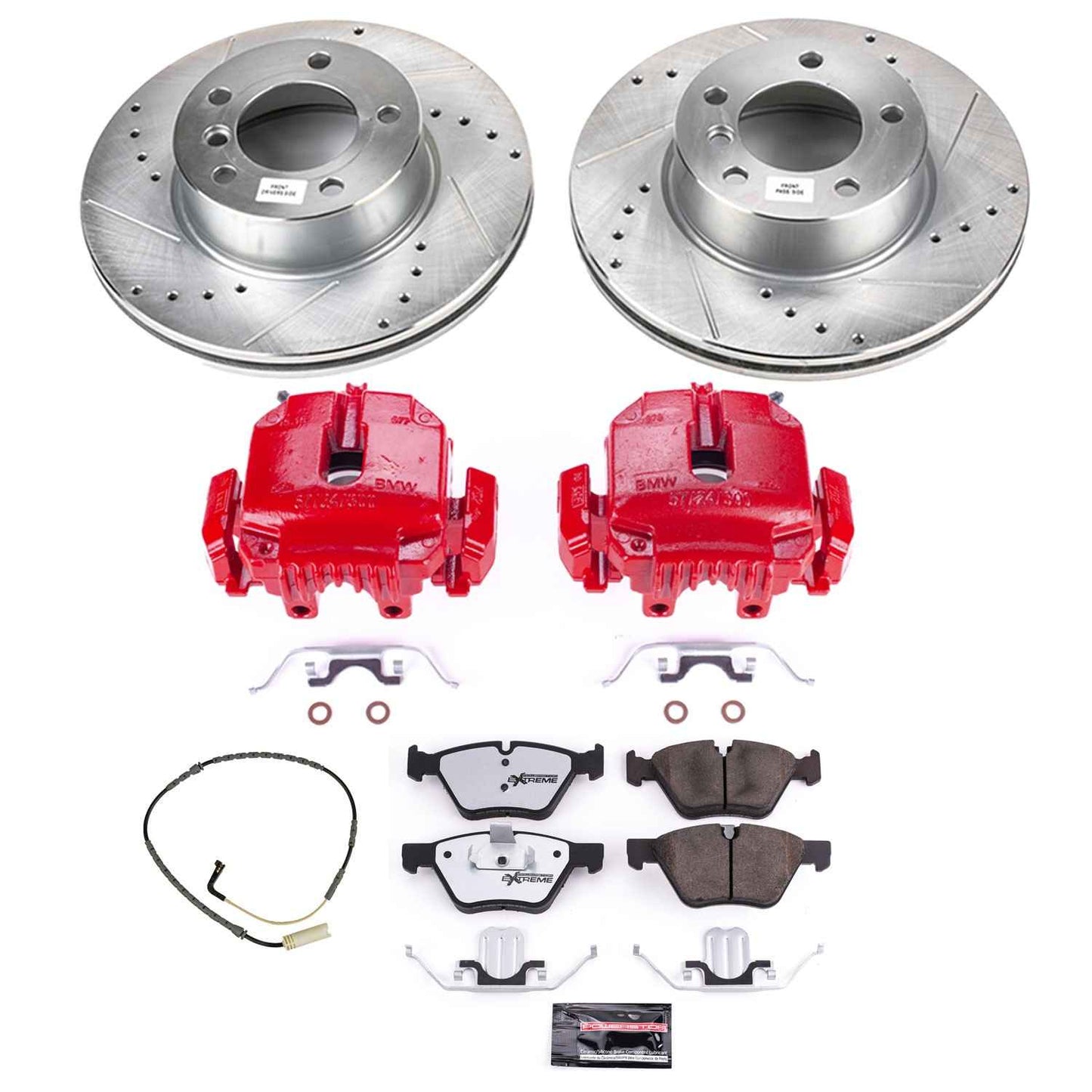 PowerStop Power Stop 2006 BMW 325xi Front Z26 Street Warrior Brake Kit w/Calipers KC4589-26