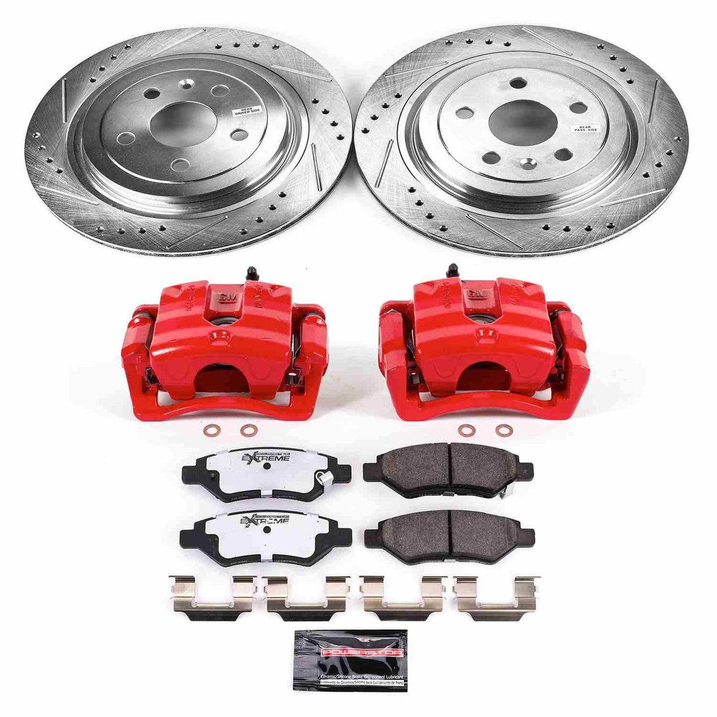 PowerStop Power Stop 08-14 Cadillac CTS Rear Z26 Street Warrior Brake Kit w/Calipers KC4723-26