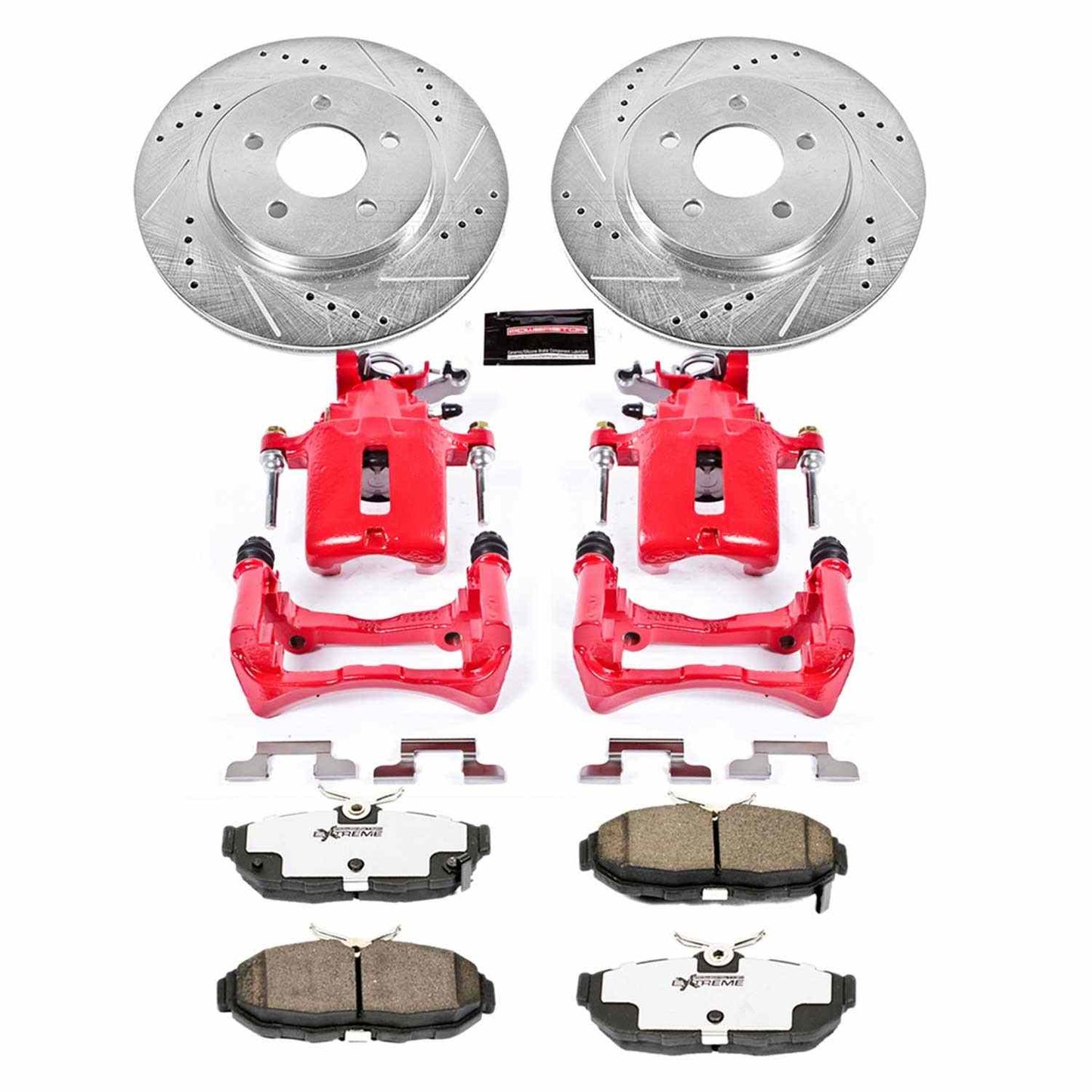 PowerStop Power Stop 11-14 Ford Mustang Rear Z26 Street Warrior Brake Kit w/Calipers KC4749-26