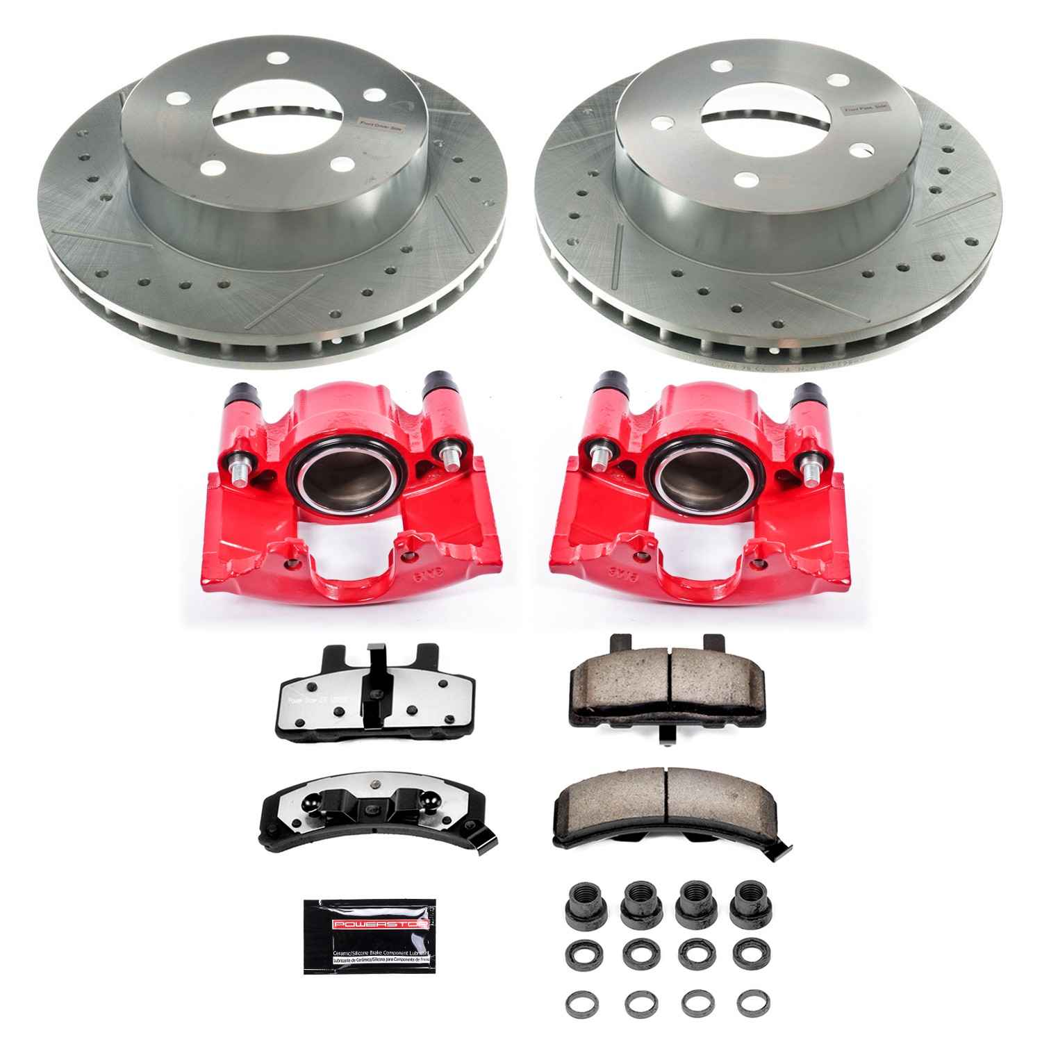 Power Stop 90-02 Chevrolet Astro Front Z36 Truck & Tow Brake Kit w/Calipers KC4873-36