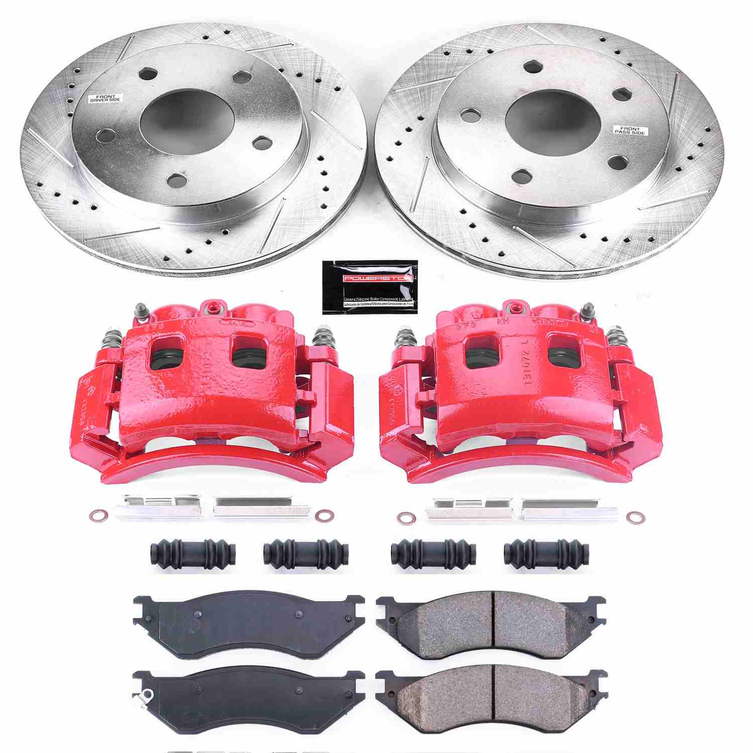 PowerStop Power Stop 00-01 Dodge Ram 1500 Z23 Evolution Kit w/ Calipers - Front KC5142