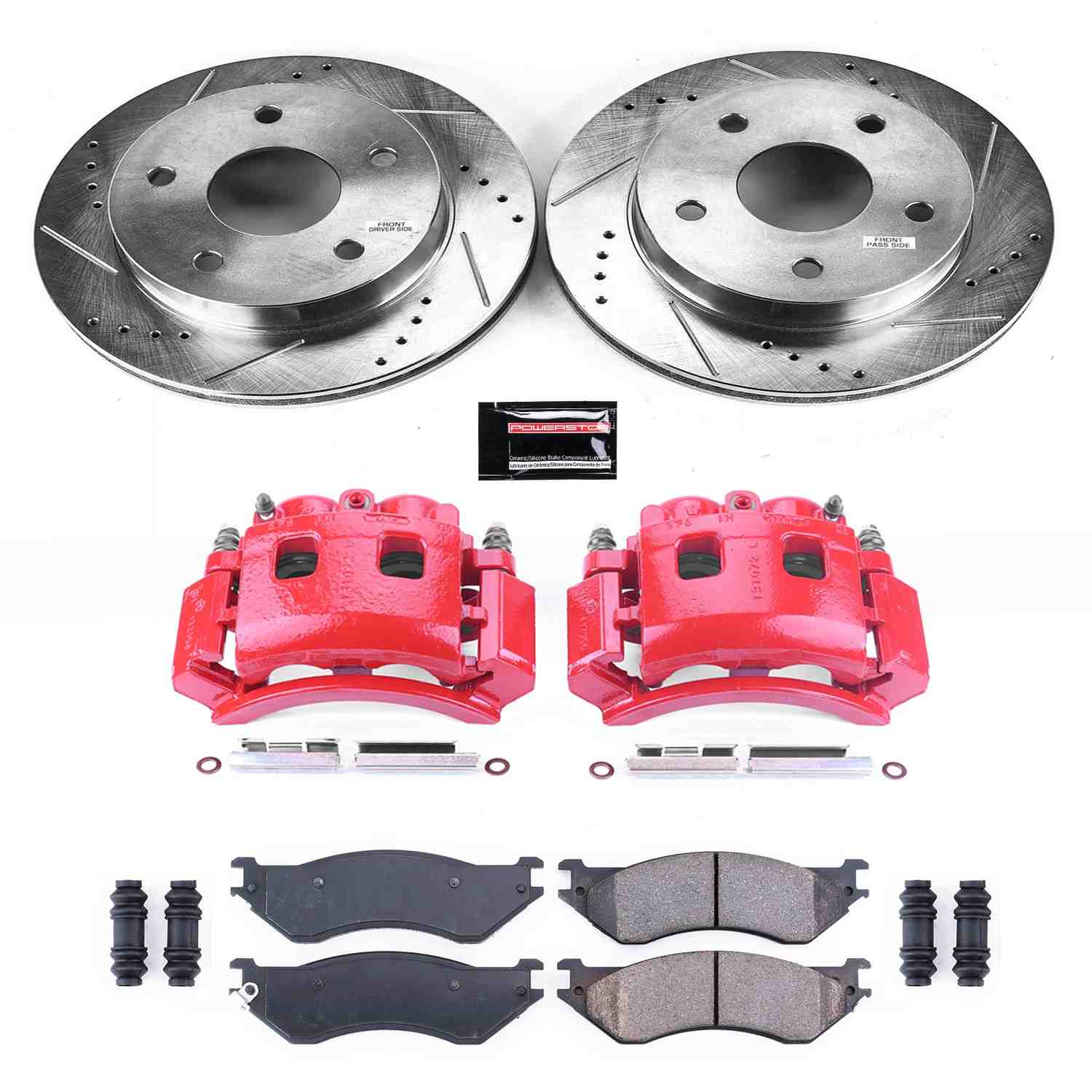 PowerStop Power Stop 00-01 Dodge Ram 1500 Z23 Evolution Kit w/ Calipers - Front KC5143