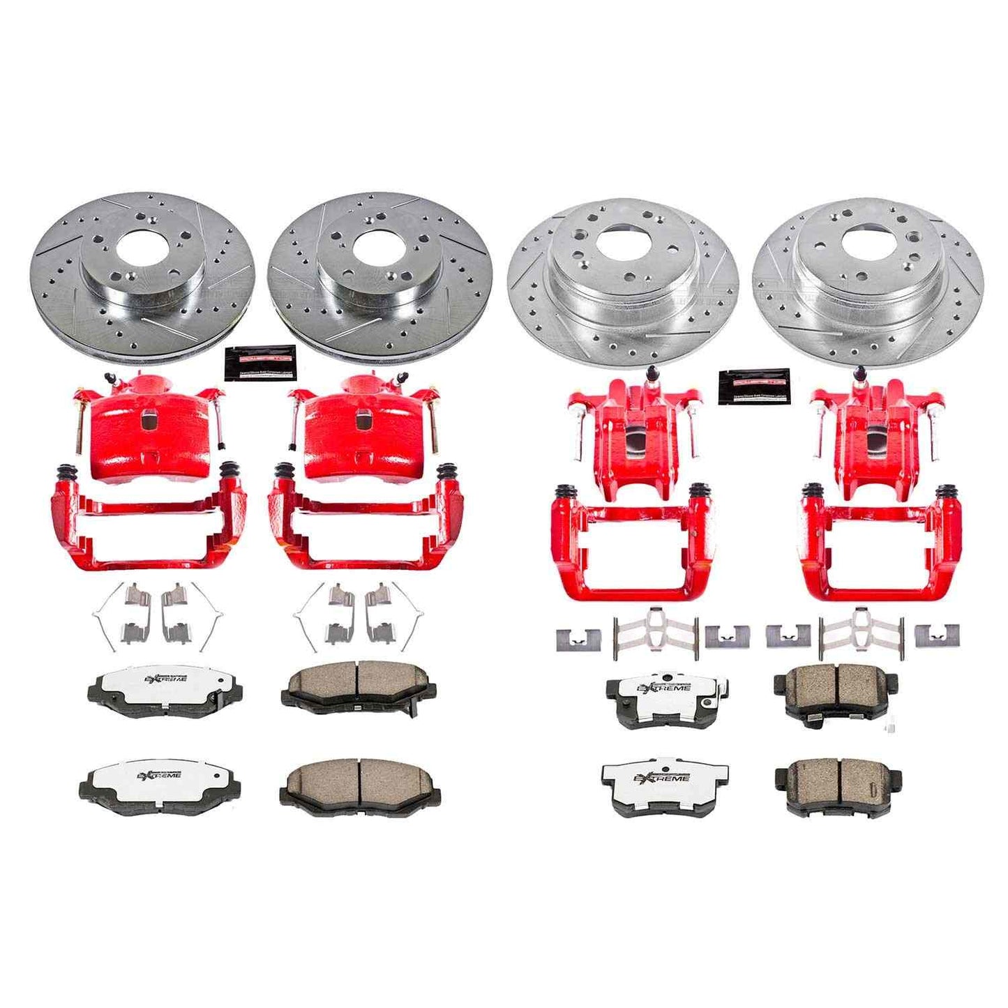 PowerStop Power Stop 03-11 Honda Element Z26 Street Kit w/ Calipers - Front and Rear KC5389-26