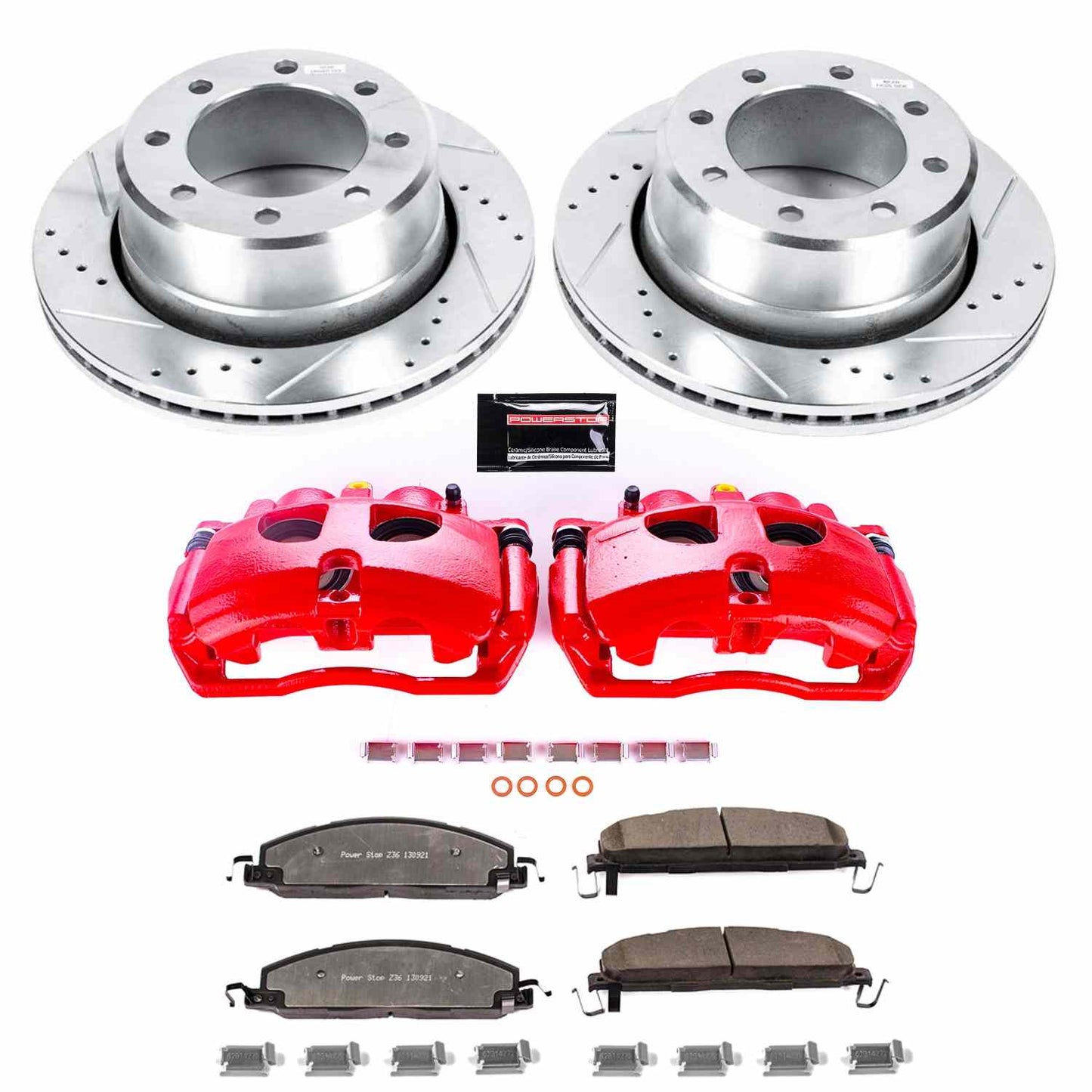 PowerStop Power Stop 09-10 Dodge Ram 3500 Rear Z36 Truck & Tow Brake Kit w/Calipers KC5487A-36