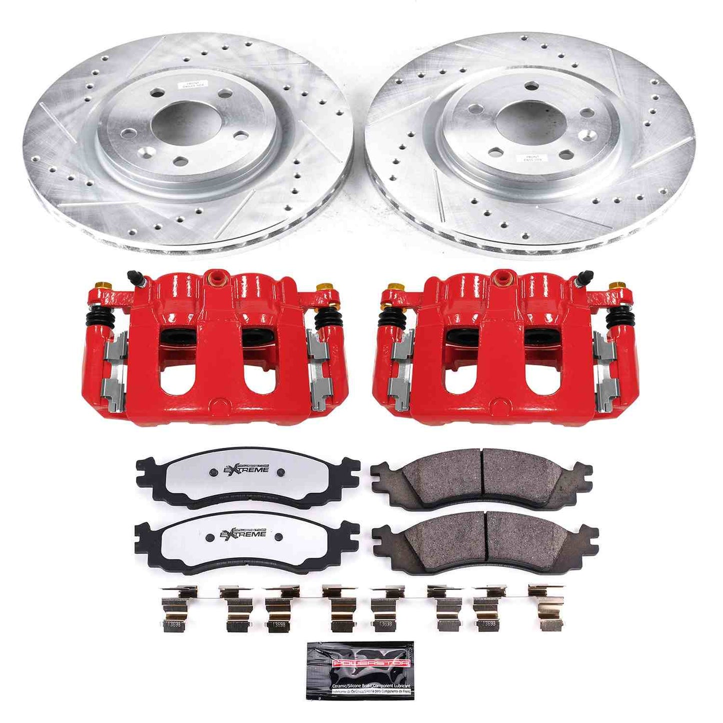 PowerStop Power Stop 2010 Ford Taurus Front Z36 Truck & Tow Brake Kit w/Calipers KC5507-36