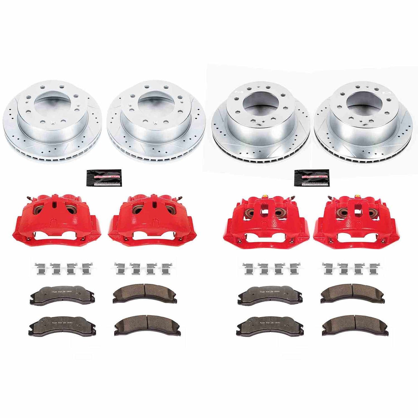 PowerStop Power Stop 2011 Chevrolet Silverado 2500 HD Z36 Truck and Tow Kit w/ Calipers - Front and Rear KC5561-36