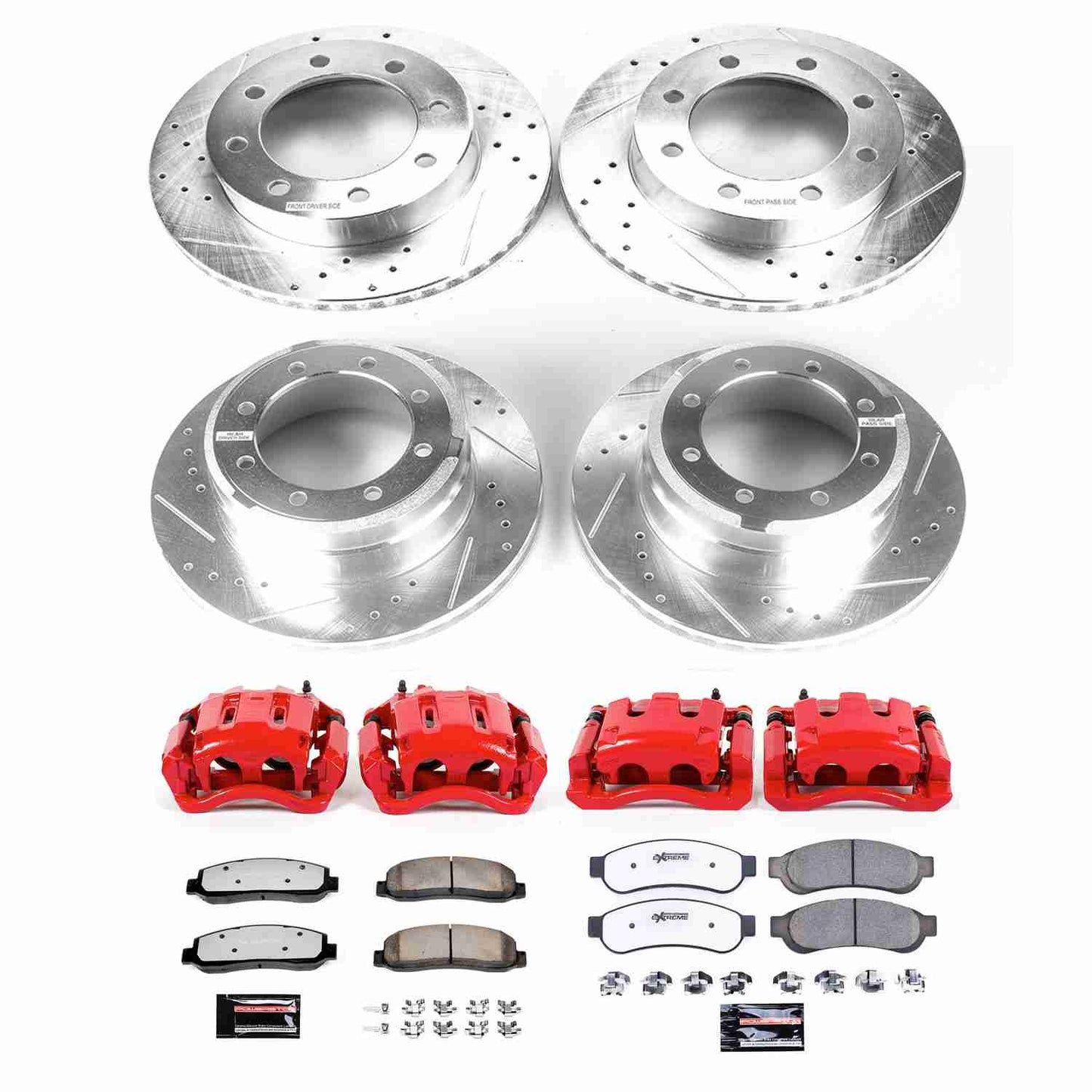 PowerStop Power Stop 10-11 Ford F-350 Super Duty Z36 Truck and Tow Kit w/ Calipers - Front and Rear KC5574-36