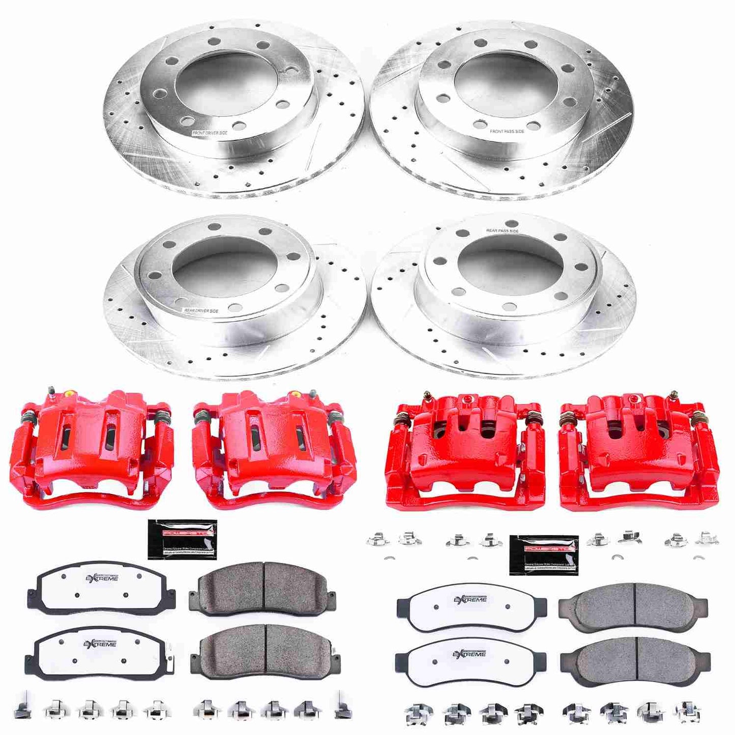 PowerStop Power Stop 10-11 Ford F-250 Super Duty Z36 Truck and Tow Kit w/ Calipers - Front and Rear KC5575-36