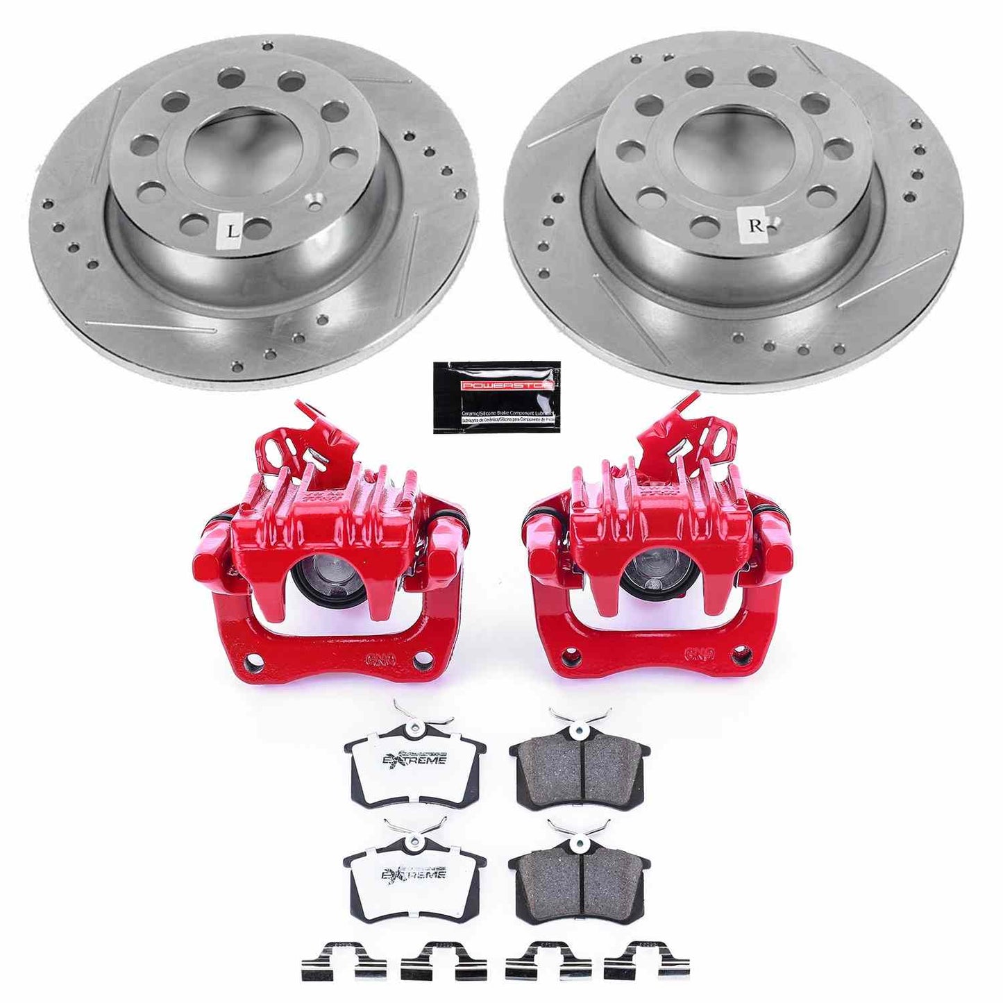 PowerStop Power Stop 10-13 Audi A3 Rear Z26 Street Warrior Brake Kit w/Calipers KC5671-26
