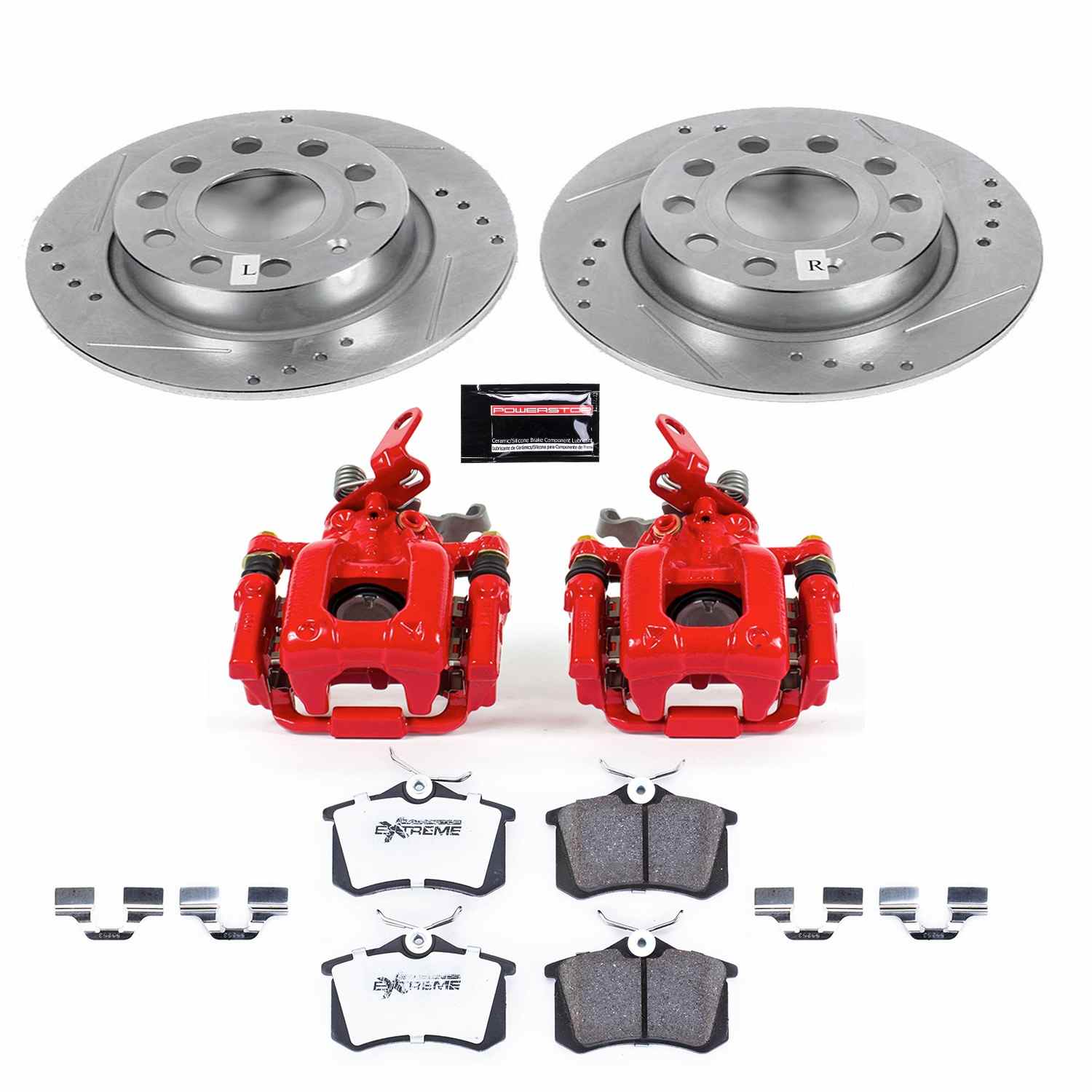 Power Stop 2019 Volkswagen Beetle Rear Z26 Street Warrior Brake Kit w/Calipers KC5671A-26