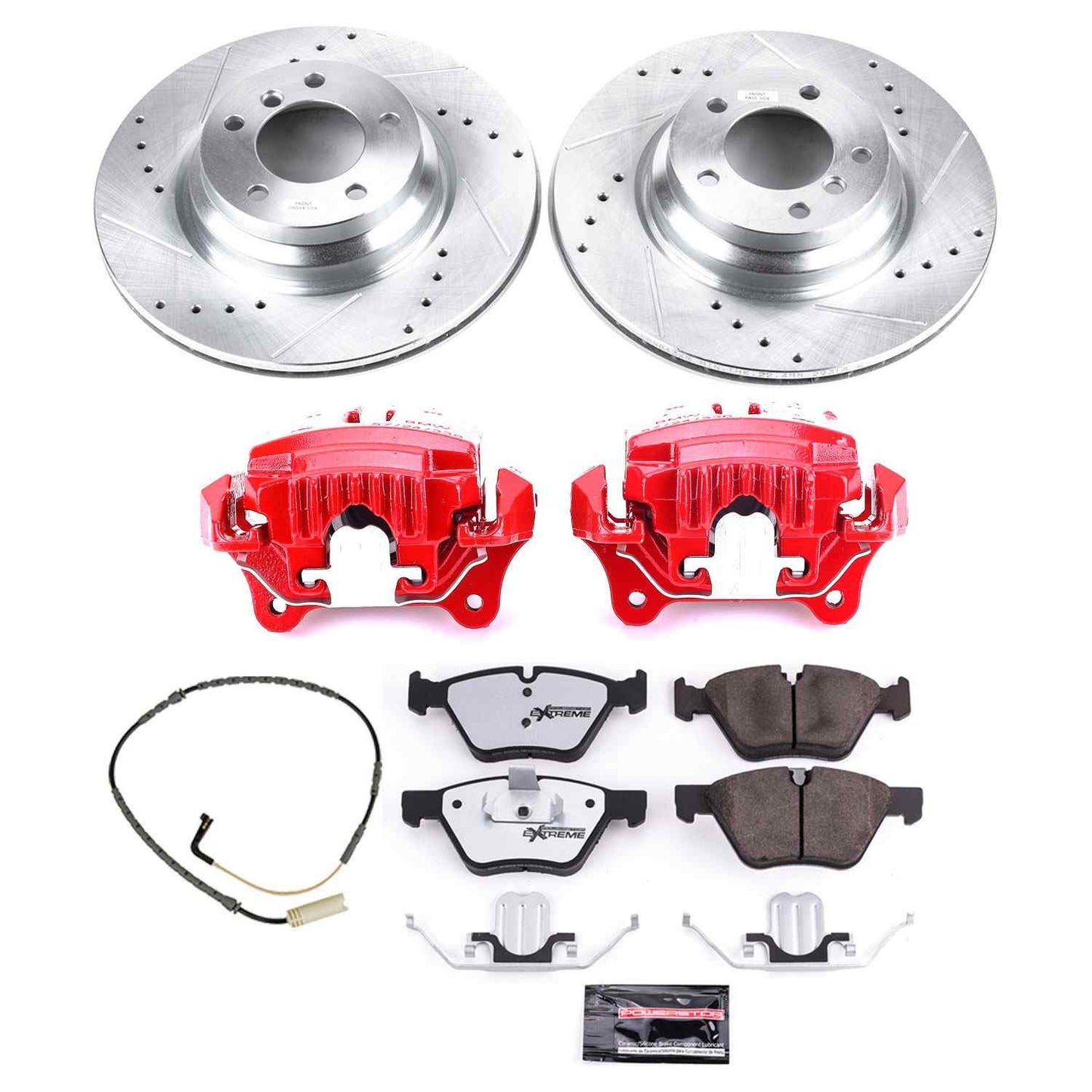 PowerStop Power Stop 2006 BMW 330xi Front Z26 Street Warrior Brake Kit w/Calipers KC5767-26