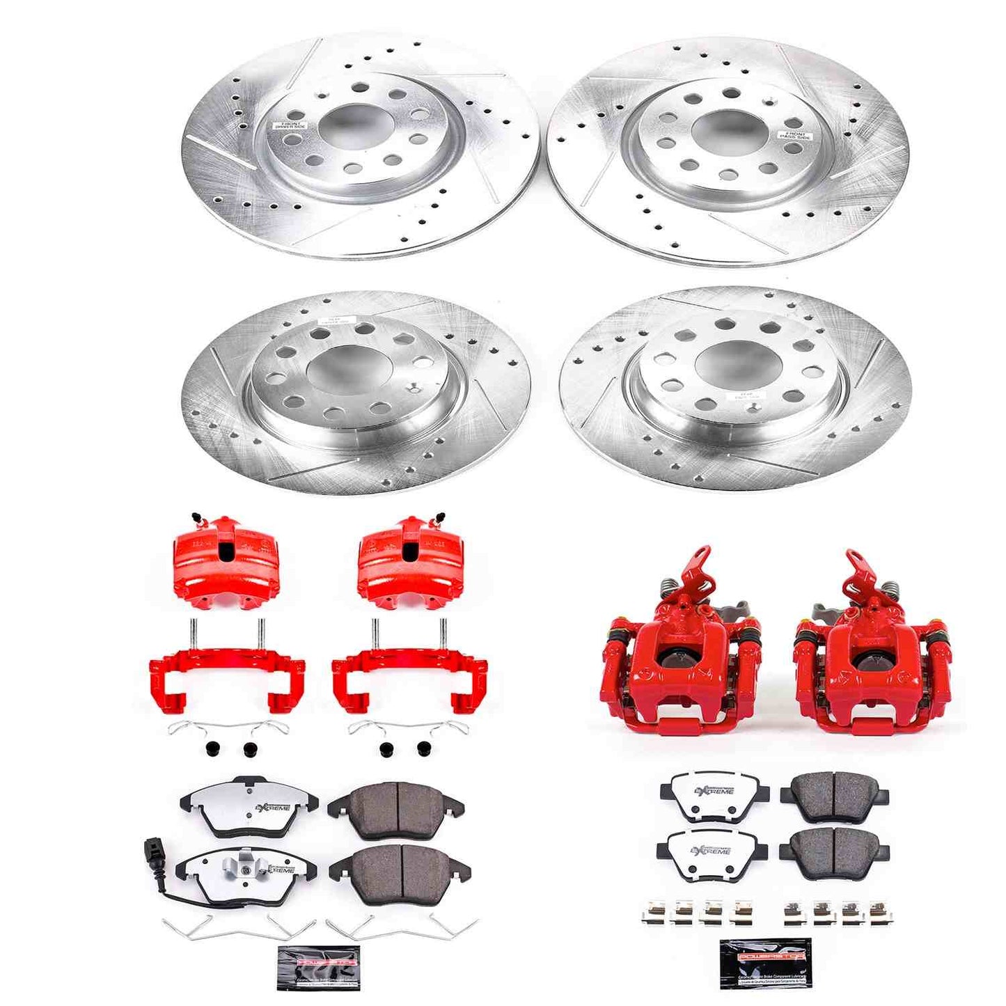 PowerStop Power Stop 2012 Volkswagen Beetle Z26 Street Kit w/ Calipers - Front and Rear KC5801-26