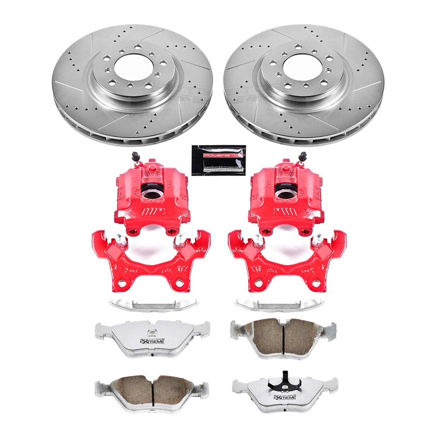 PowerStop Power Stop 95-99 BMW M3 Front Z26 Street Warrior Brake Kit w/Calipers KC582-26