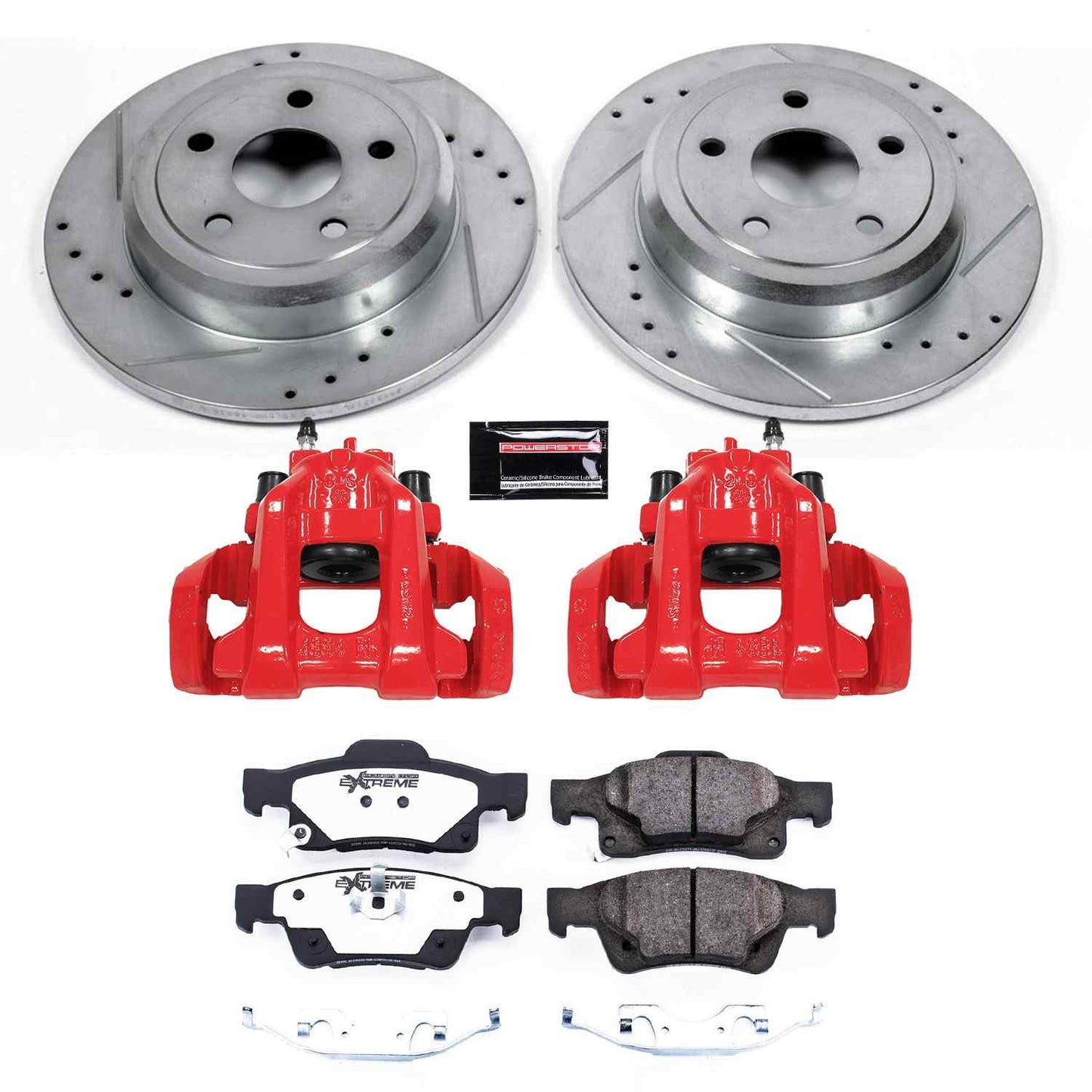 PowerStop Power Stop 11-17 Dodge Durango Rear Z36 Truck & Tow Brake Kit w/Calipers KC5950-36
