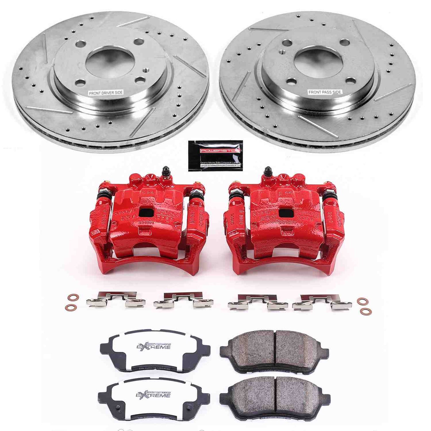 PowerStop Power Stop 11-19 Ford Fiesta Front Z26 Street Warrior Brake Kit w/Calipers KC5969-26
