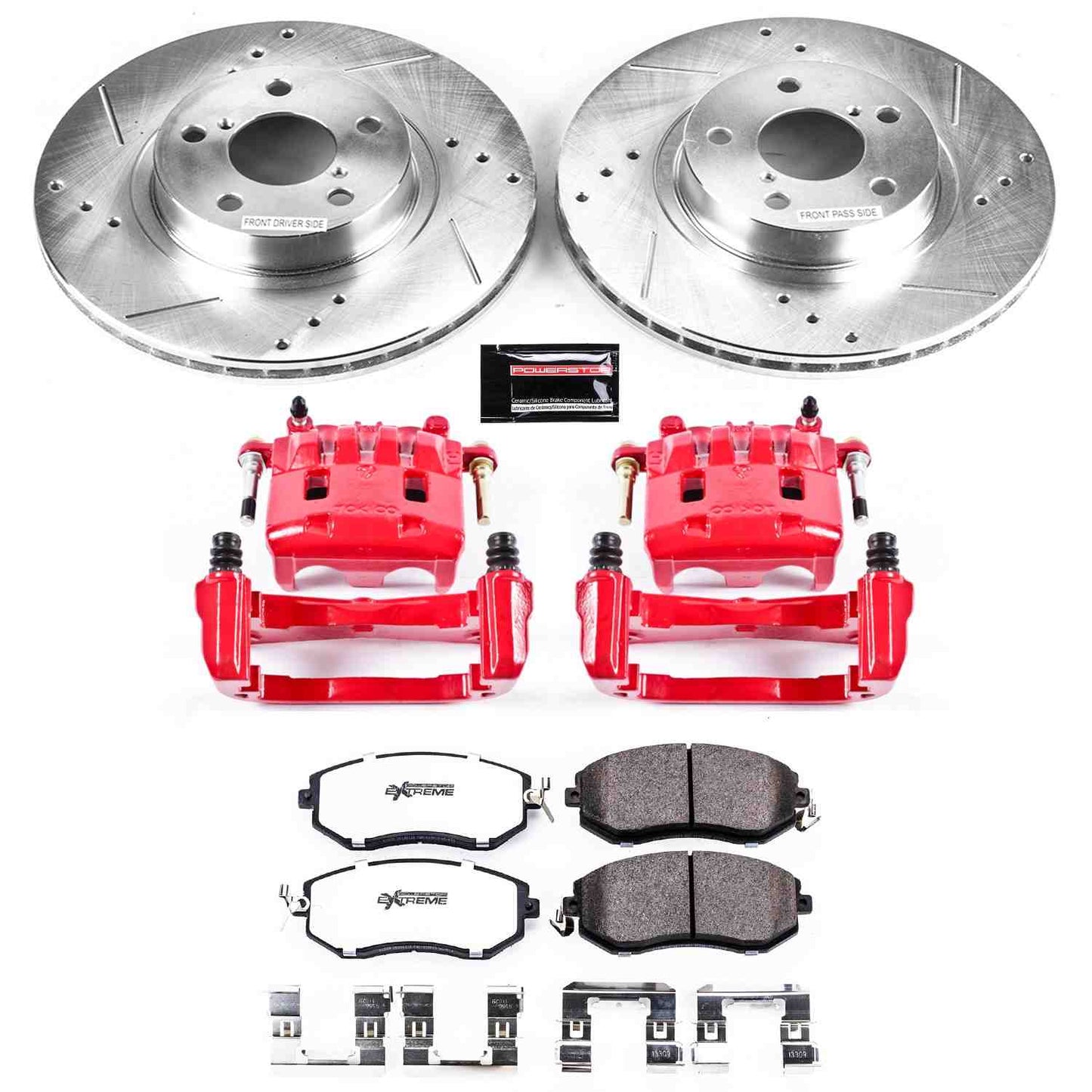PowerStop Power Stop 11-16 Subaru Impreza Front Z26 Street Warrior Brake Kit w/Calipers KC6111-26