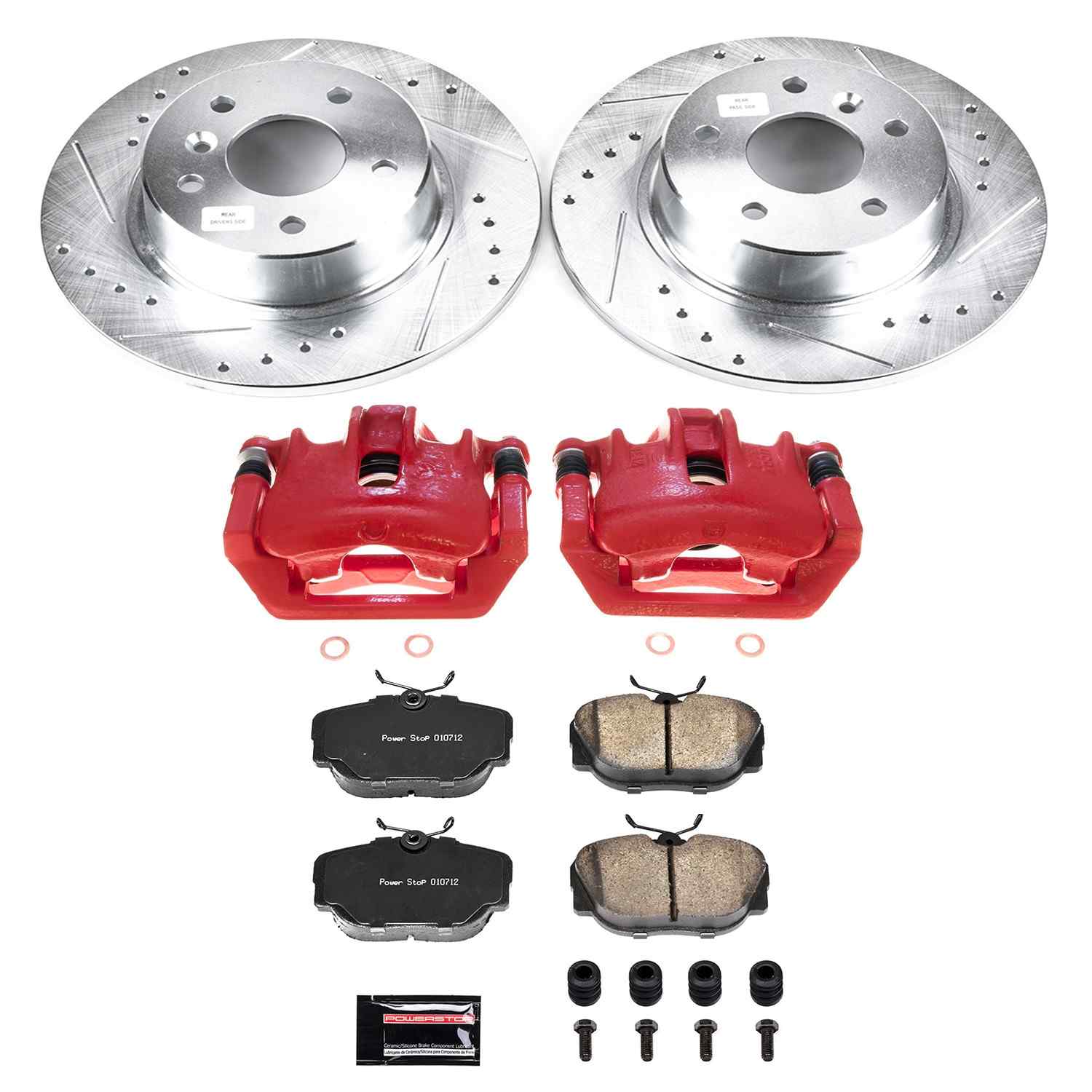 Power Stop 99-04 Land Rover Discovery Rear Z23 Evolution Sport Brake Kit w/Calipers KC6152