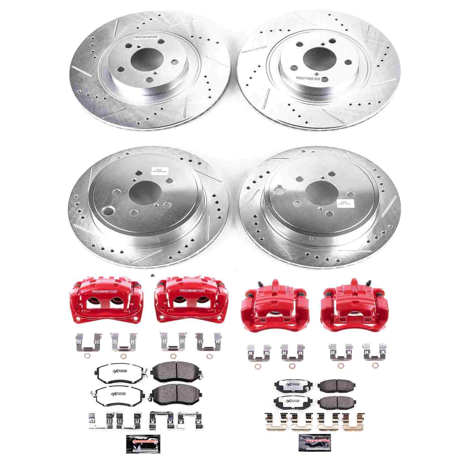 PowerStop Power Stop 13-16 Scion FR-S Z26 Street Kit w/ Calipers - Front and Rear KC6164-26